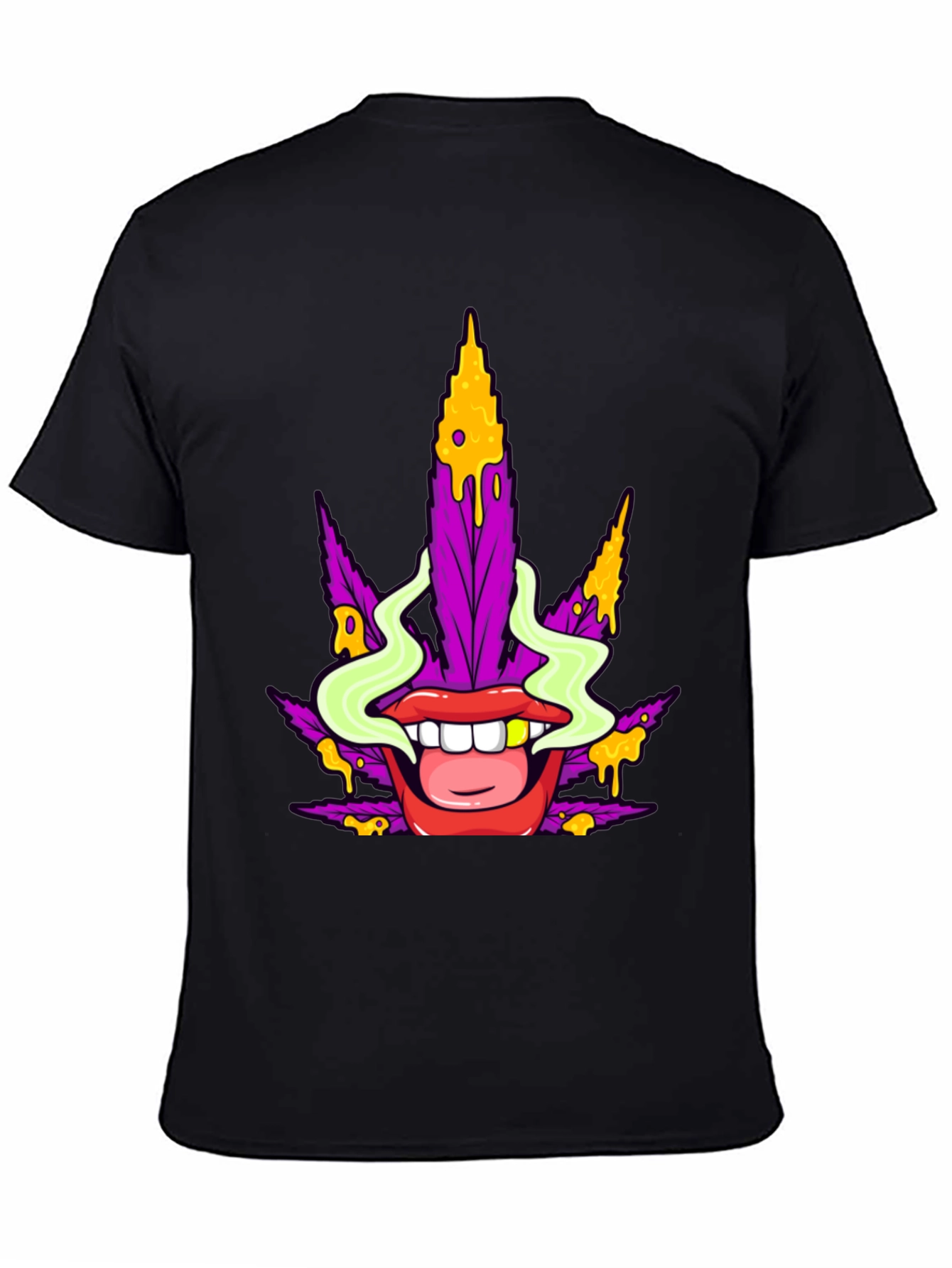 Marijuana Lips Graphic T-Shirt