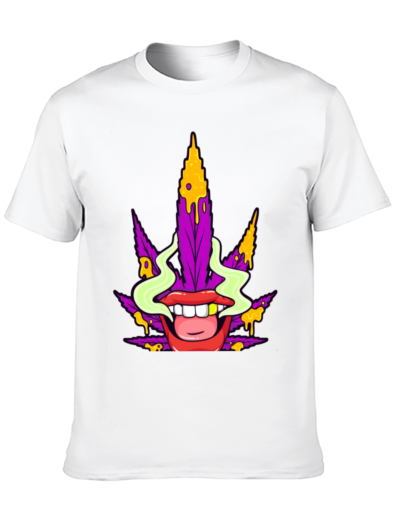 Marijuana Lips Graphic T-Shirt
