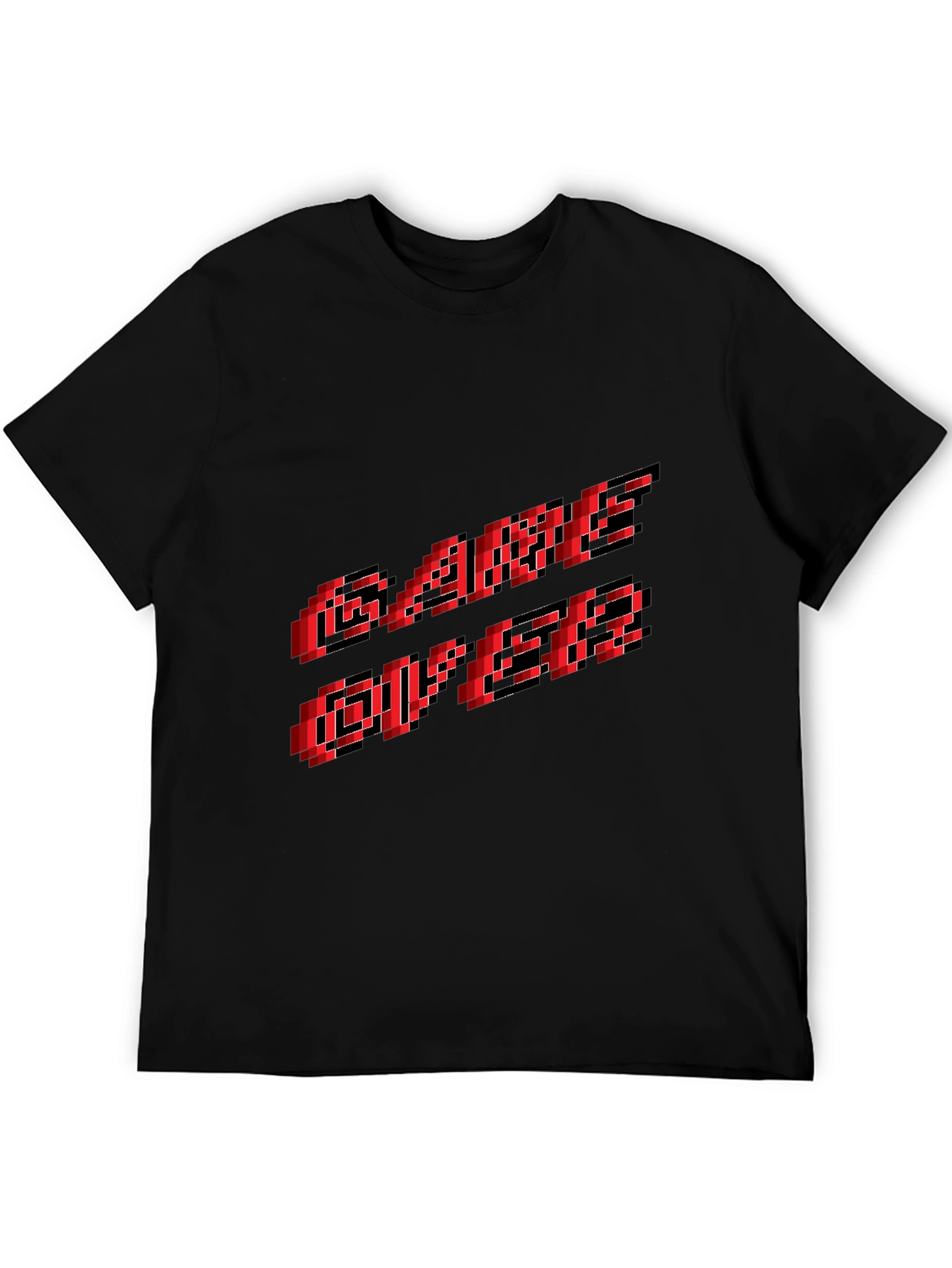 Pixel Game Over Graphic Black T-Shirt