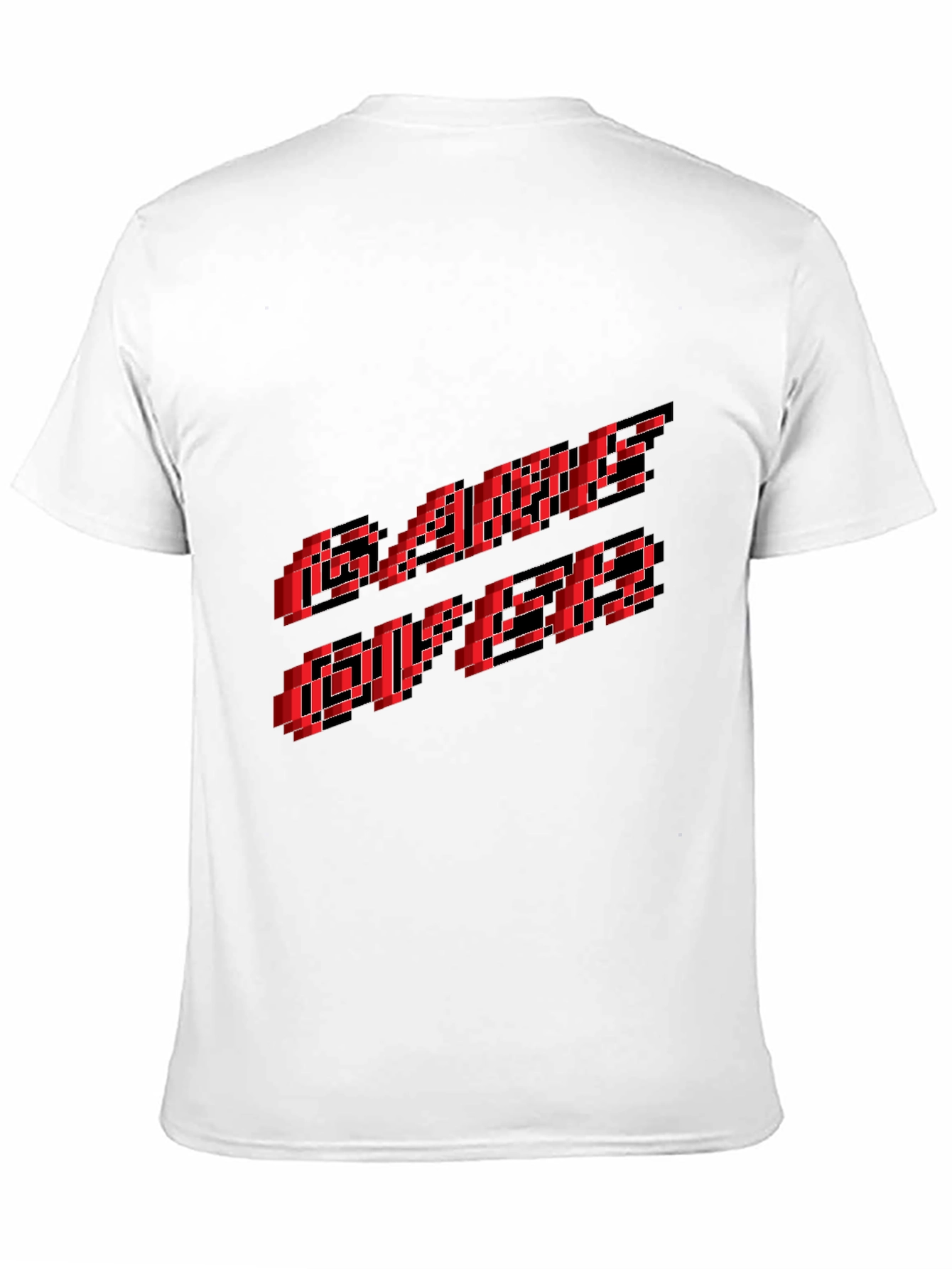 Pixel Game Over Graphic Black T-Shirt
