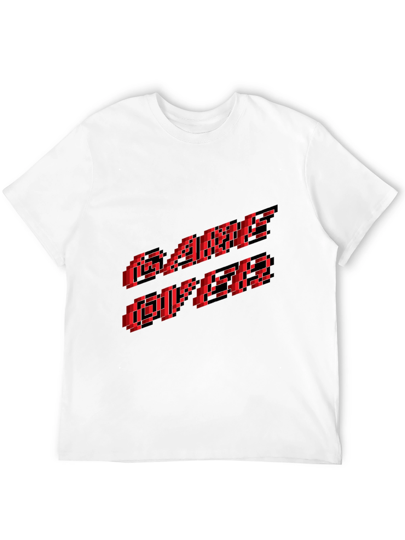 Pixel Game Over Graphic Black T-Shirt