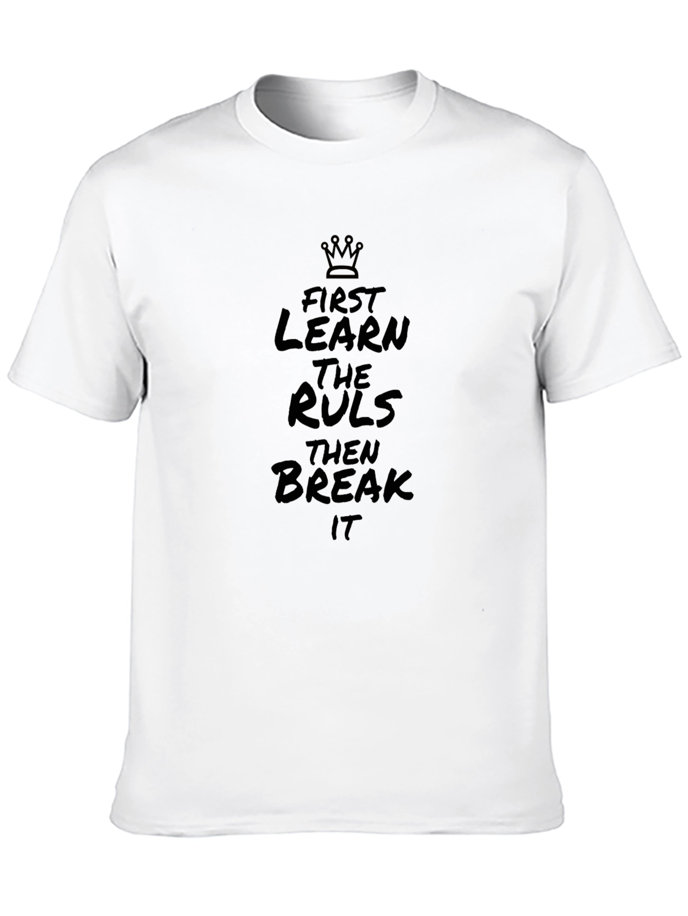 Learn the Rules T-Shirt - Black Graphic Tee