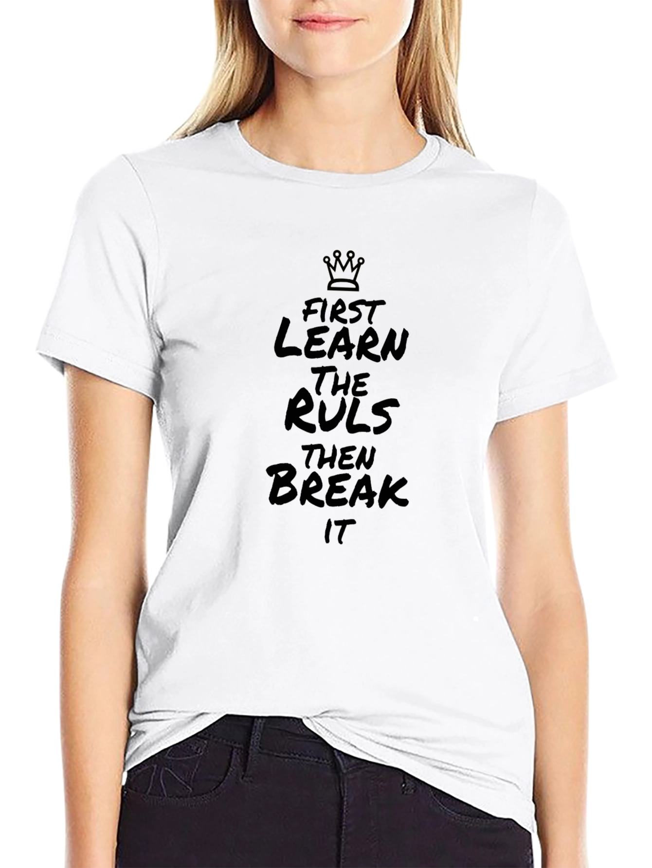 Learn the Rules T-Shirt - Black Graphic Tee