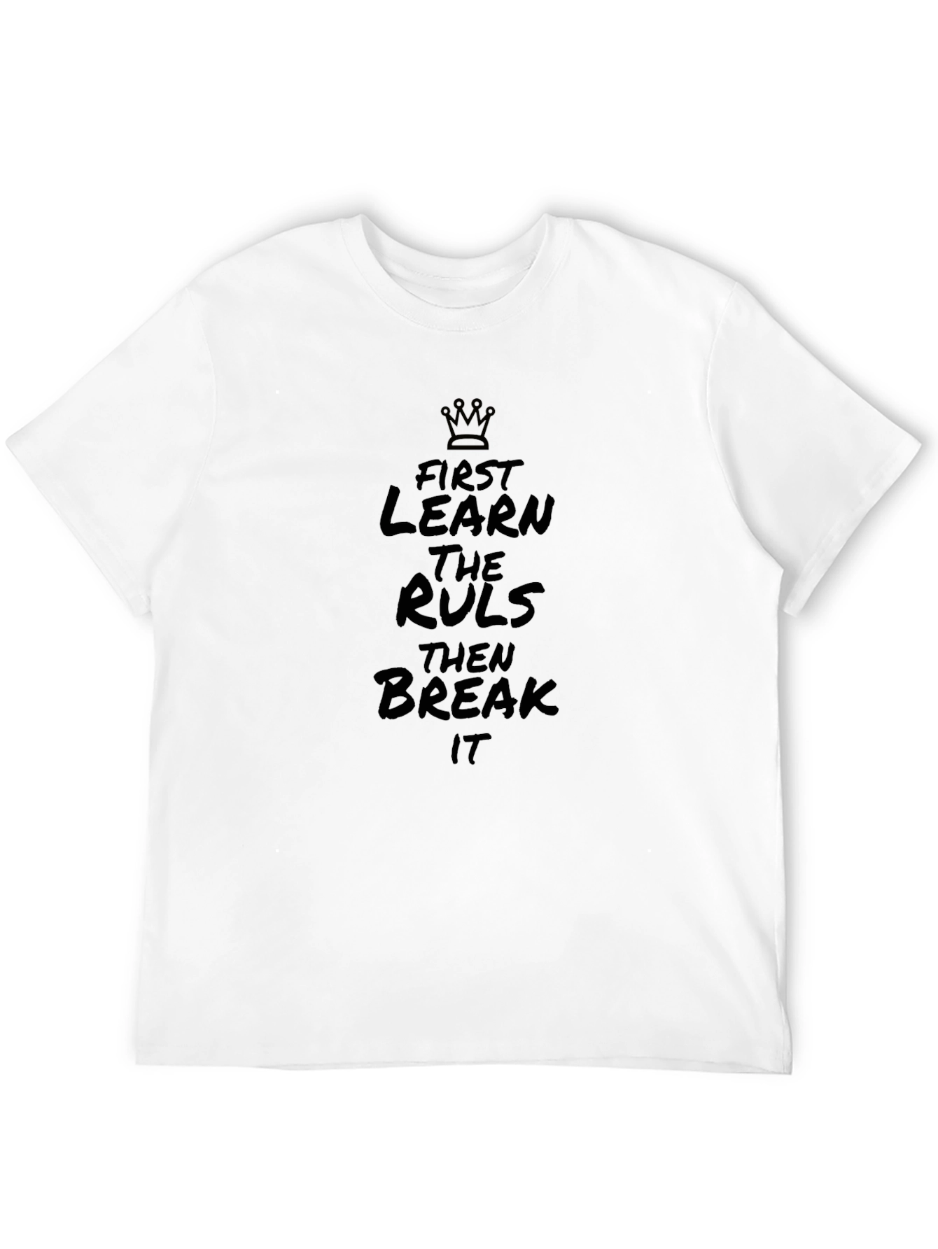Learn the Rules T-Shirt - Black Graphic Tee