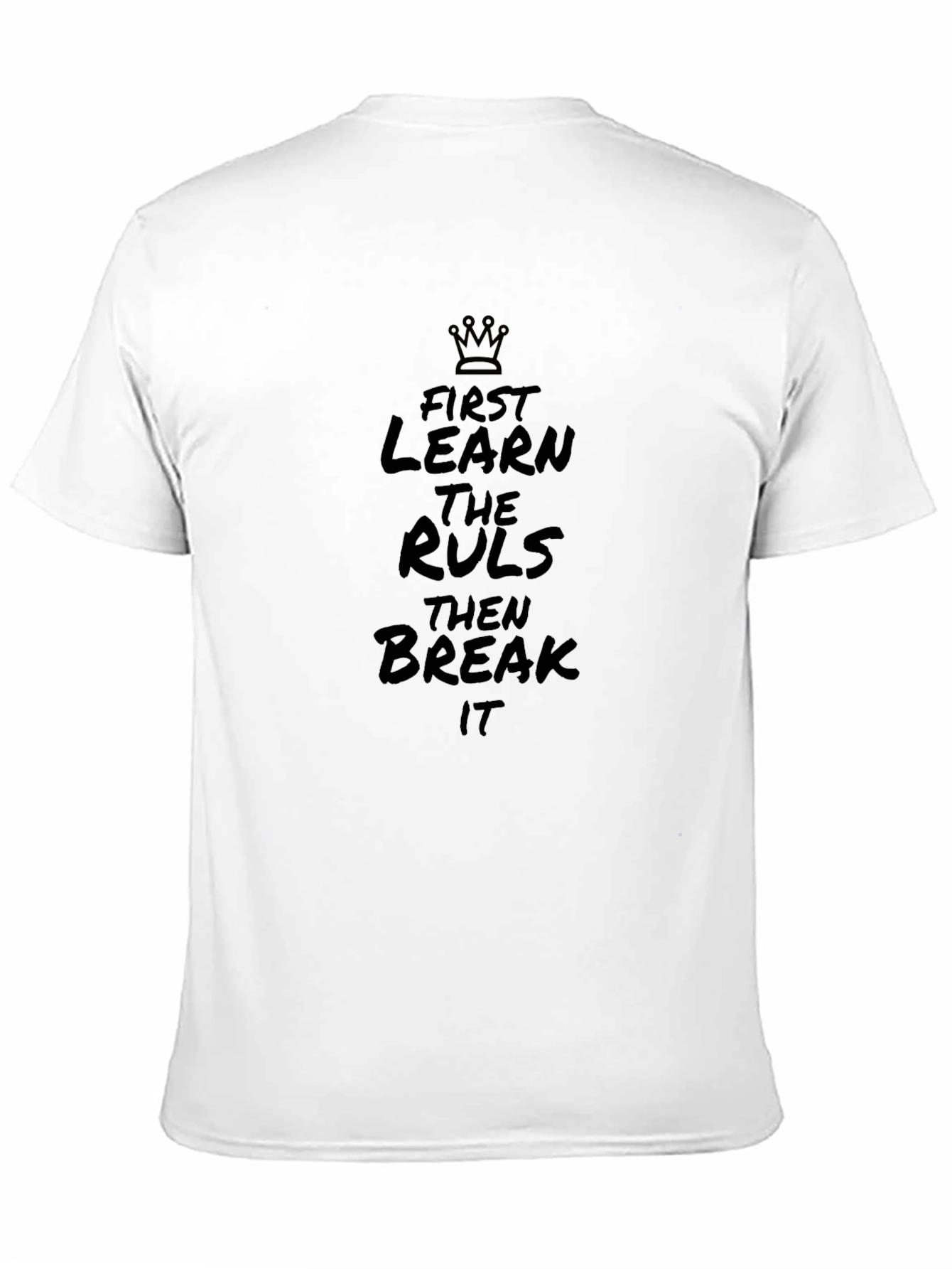 Learn the Rules T-Shirt - Black Graphic Tee