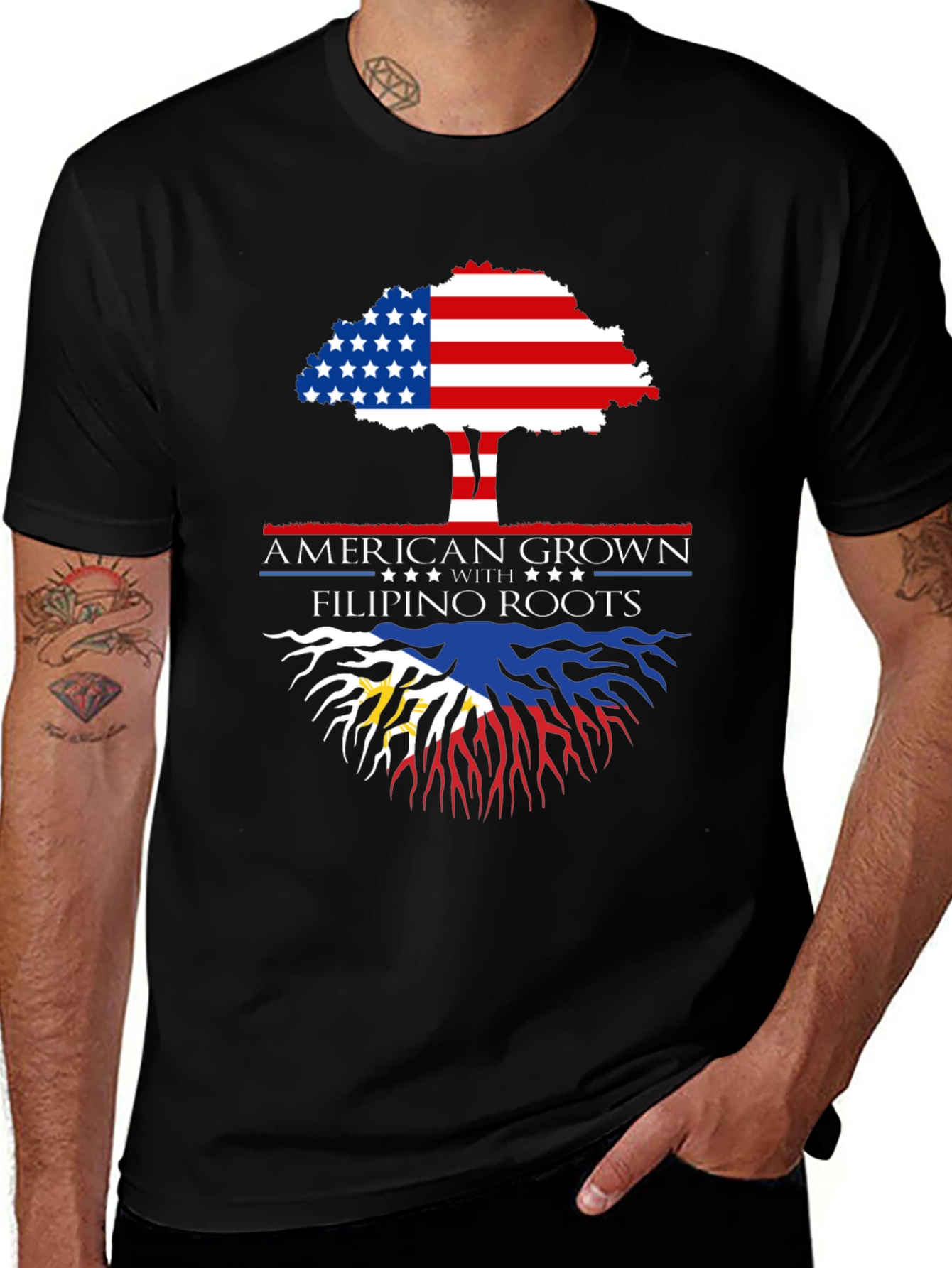 American Grown with Filipino Roots T-Shirt