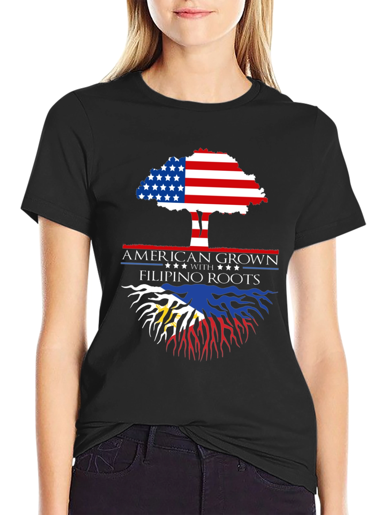 American Grown with Filipino Roots T-Shirt