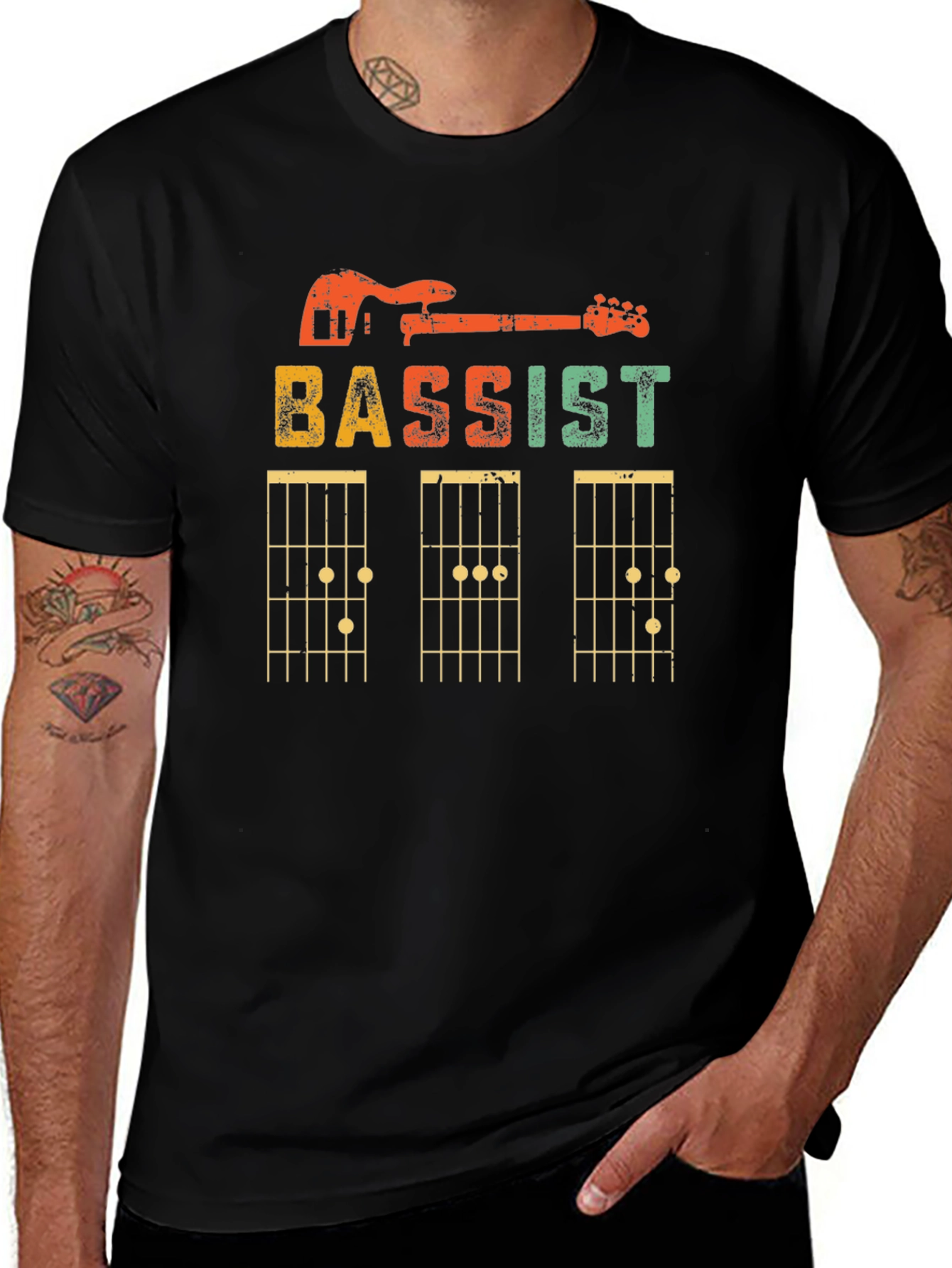 Bassist Guitar Chord T-Shirt - Music Lover Tee