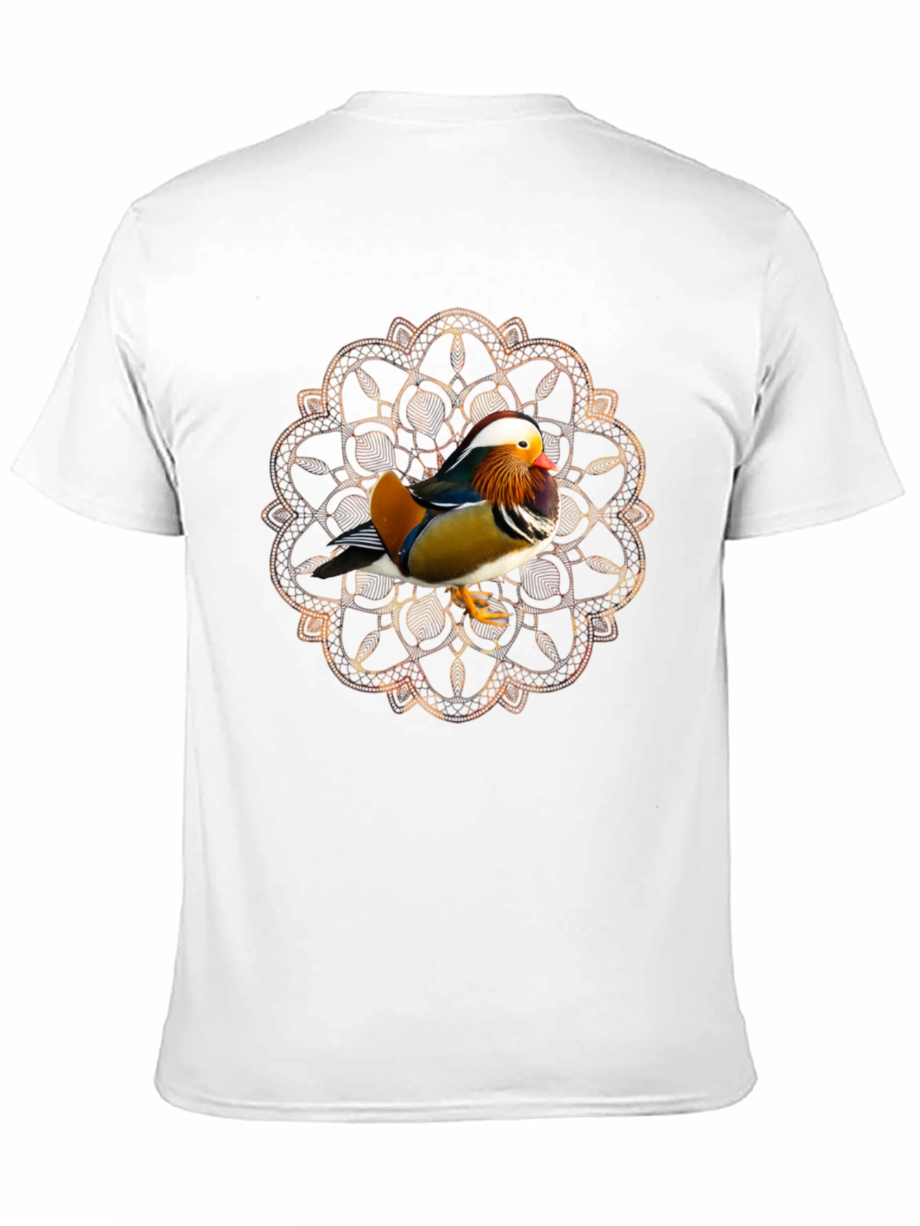 Mandarin Duck Mandala T-Shirt - Unique Design