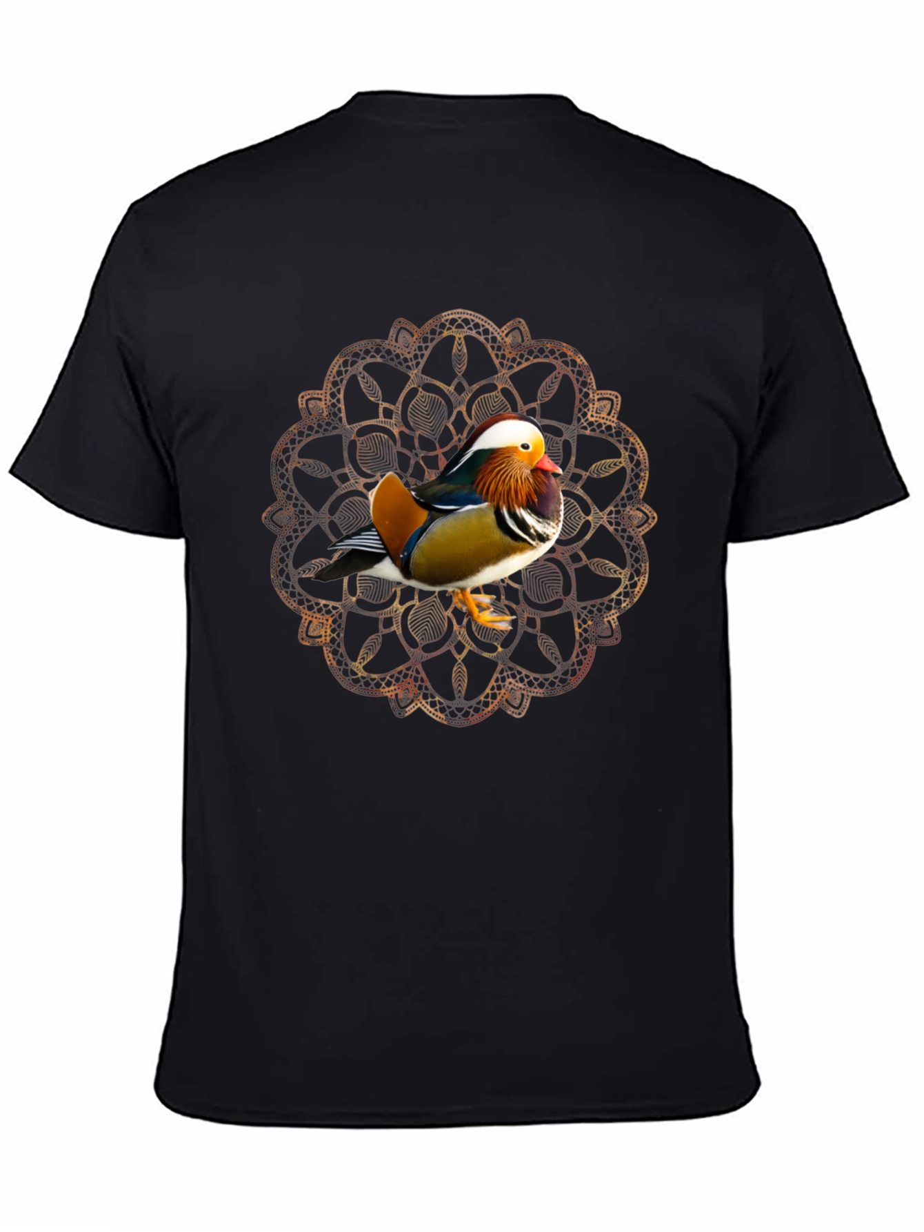 Mandarin Duck Mandala T-Shirt - Unique Design