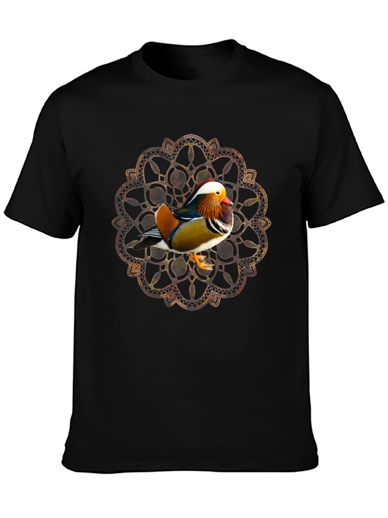 Mandarin Duck Mandala T-Shirt - Unique Design