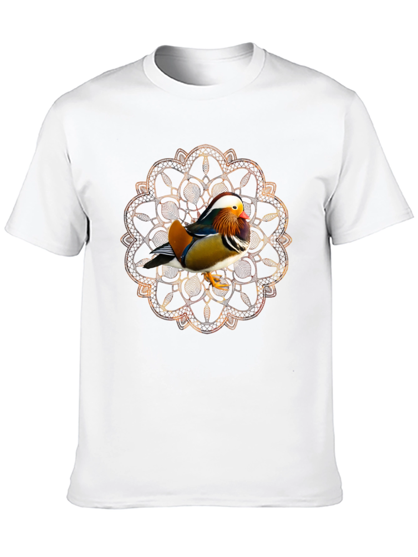 Mandarin Duck Mandala T-Shirt - Unique Design