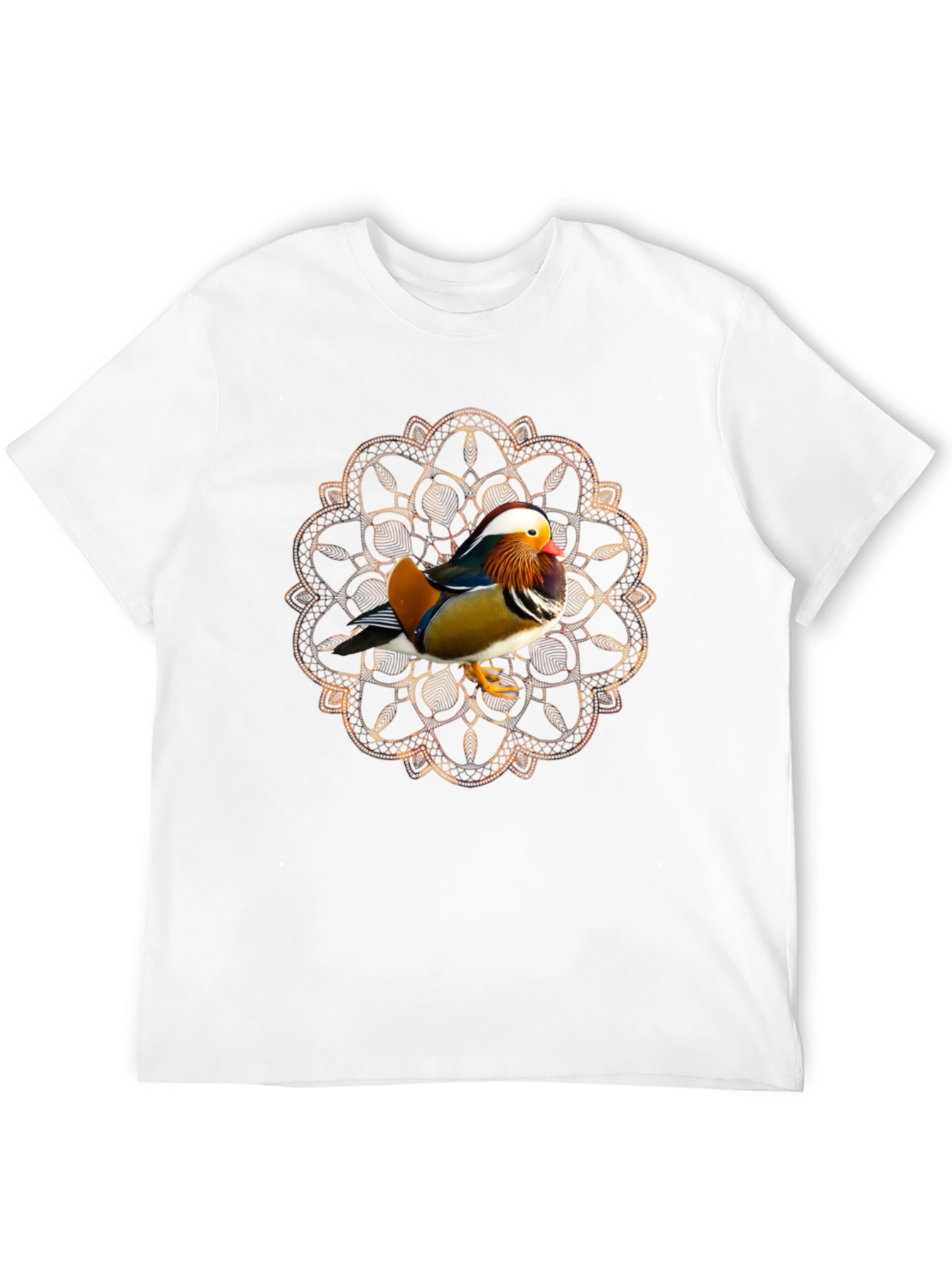 Mandarin Duck Mandala T-Shirt - Unique Design