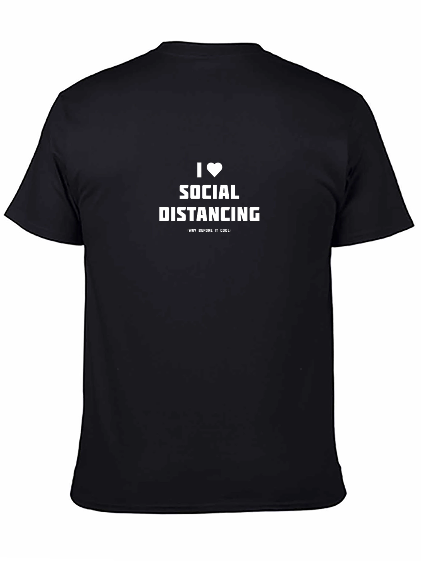 I Heart Social Distancing Black Graphic Tee