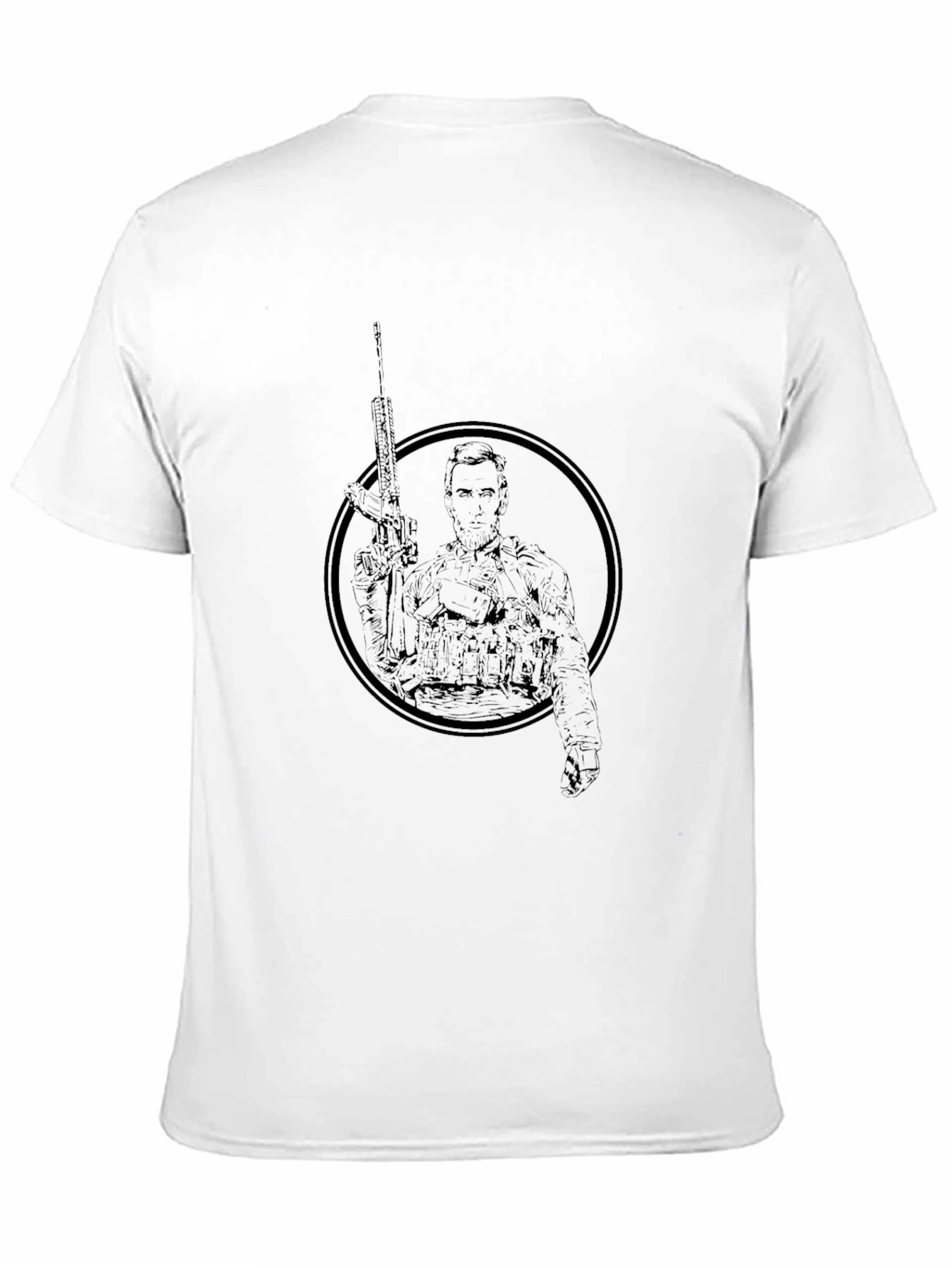 Tactical Graphic Print Mens T-Shirt - Black