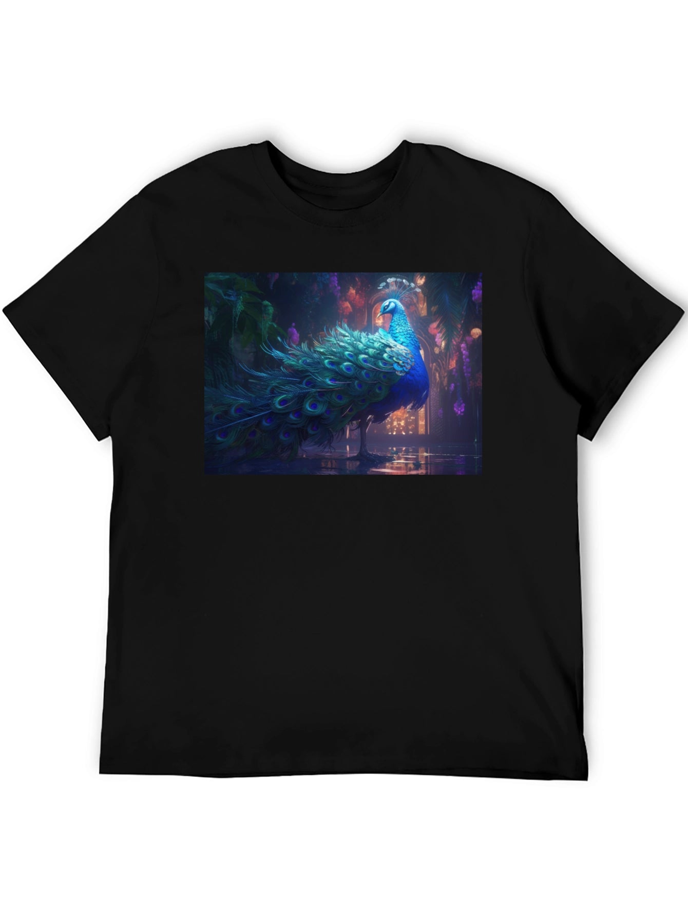Peacock Graphic Tee - Stylish Mens T-Shirt