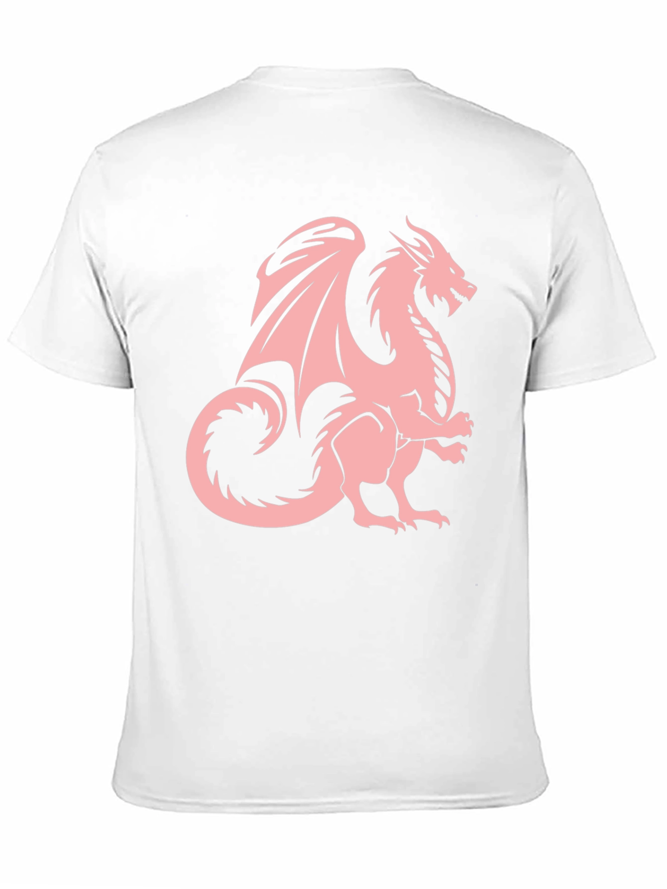 Black T-Shirt with Pink Dragon Graphic