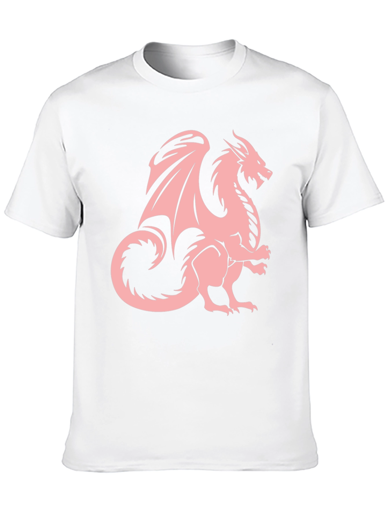 Black T-Shirt with Pink Dragon Graphic