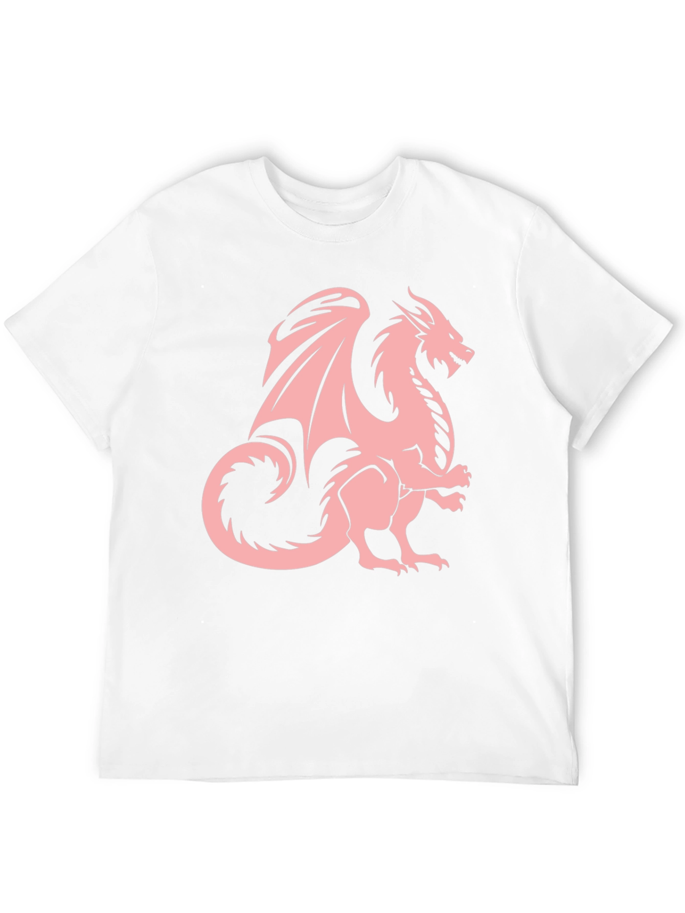 Black T-Shirt with Pink Dragon Graphic