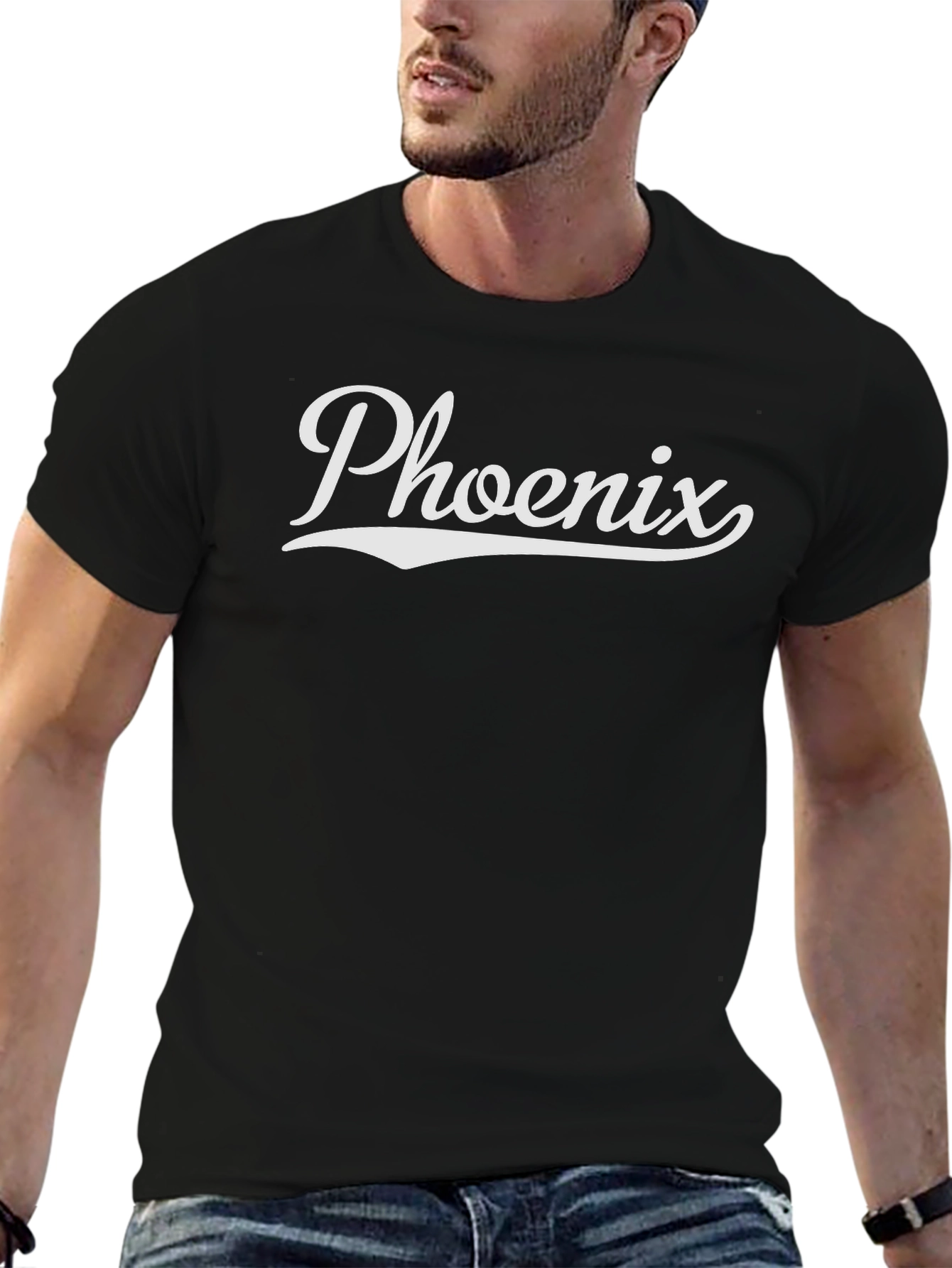 Phoenix Graphic Tee - Stylish Black Cotton T-Shirt