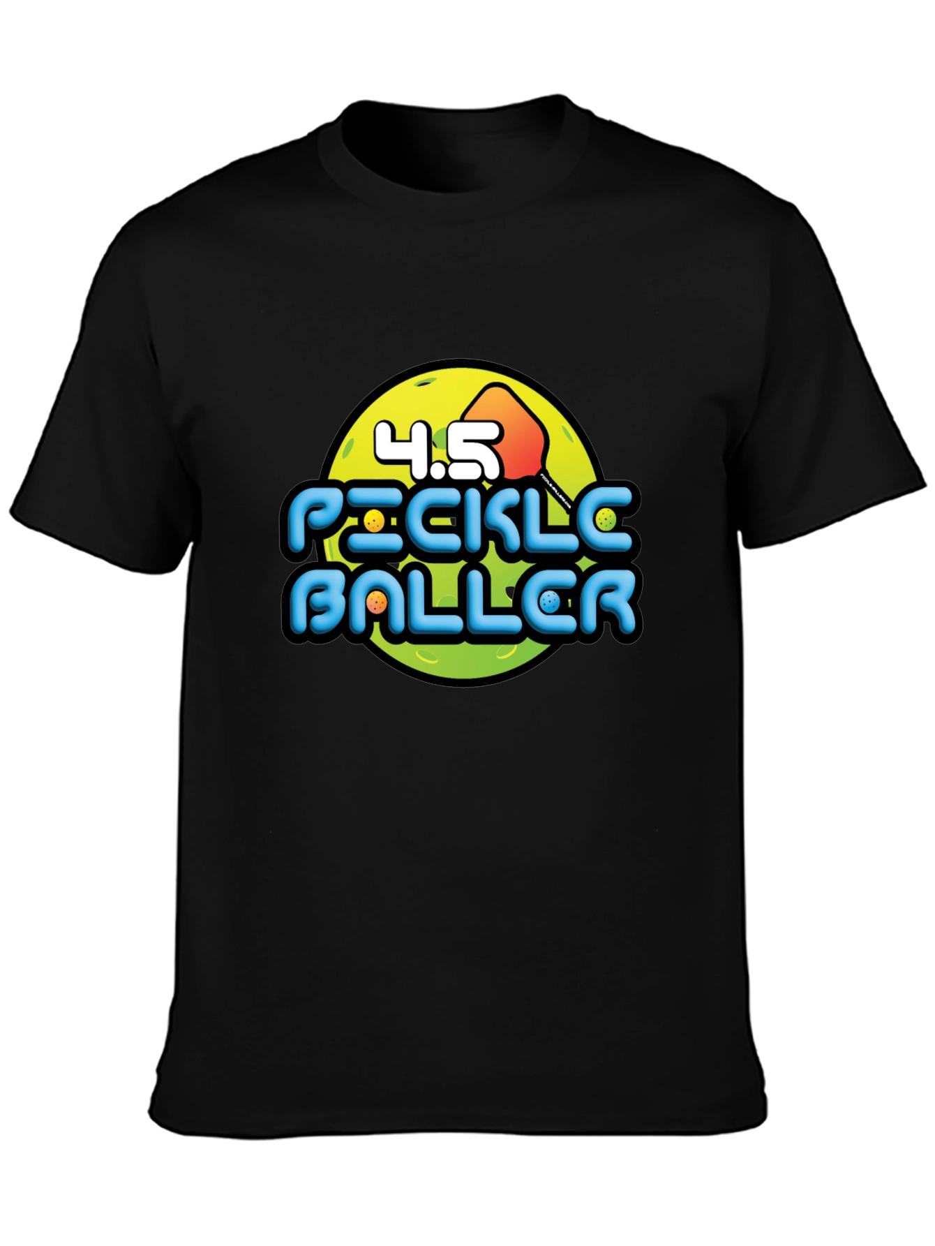 Pickleballer Graphic Tee - Black T-Shirt