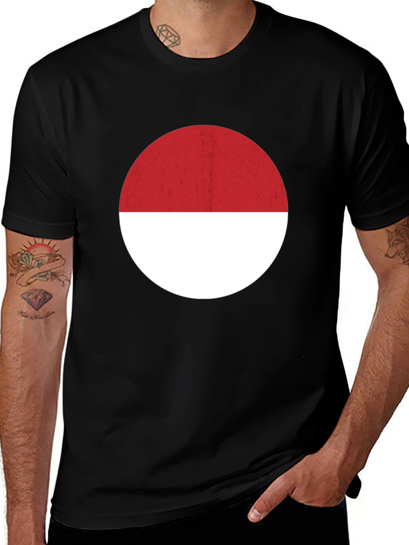 Circle Flag Graphic T-Shirt