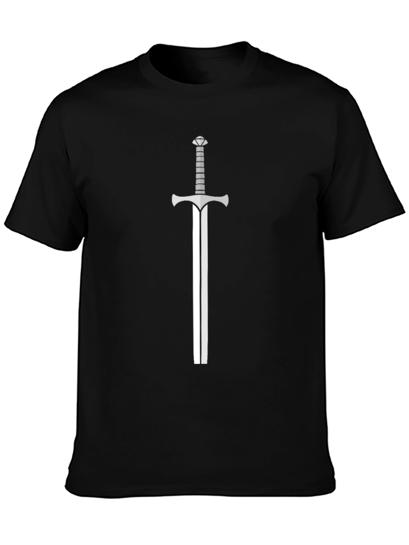 Sword Graphic Tee - Black Casual T-Shirt