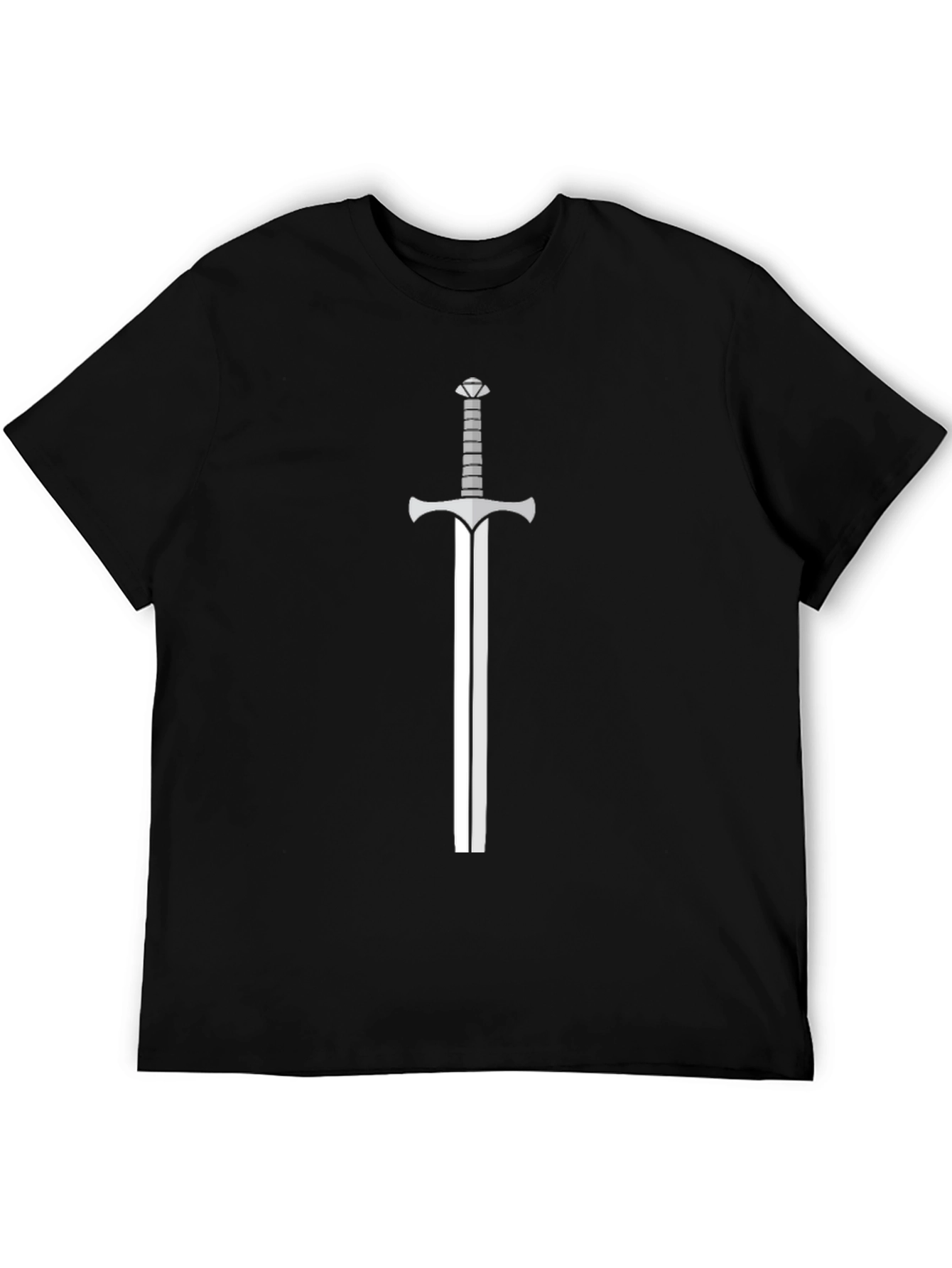 Sword Graphic Tee - Black Casual T-Shirt