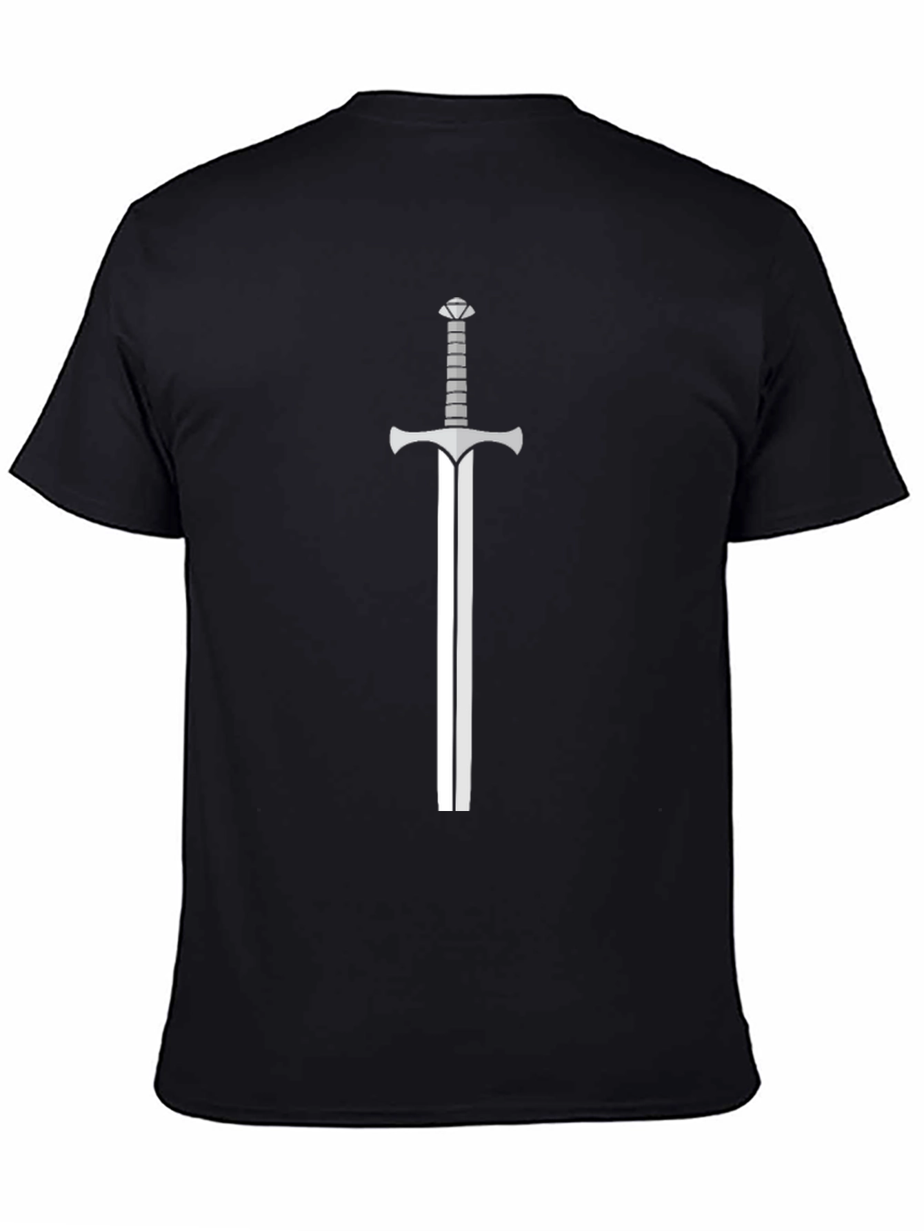 Sword Graphic Tee - Black Casual T-Shirt