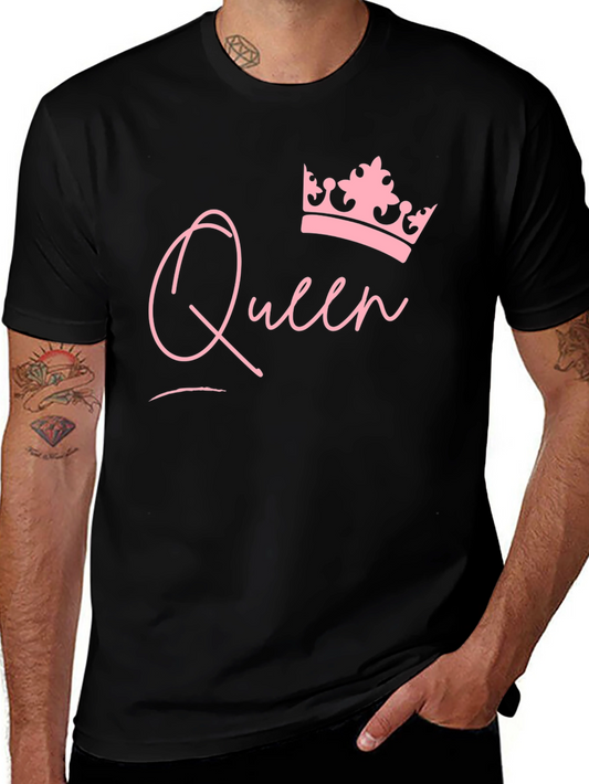 Queen Crown Graphic Black T-Shirt