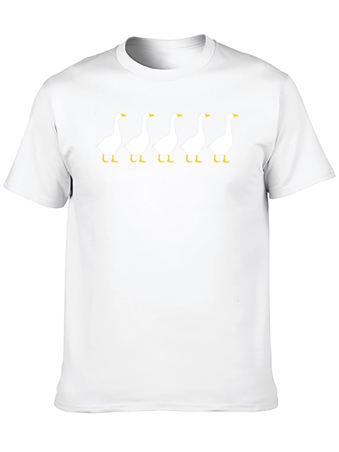 Five Geese Graphic T-Shirt - Black Cotton Tee