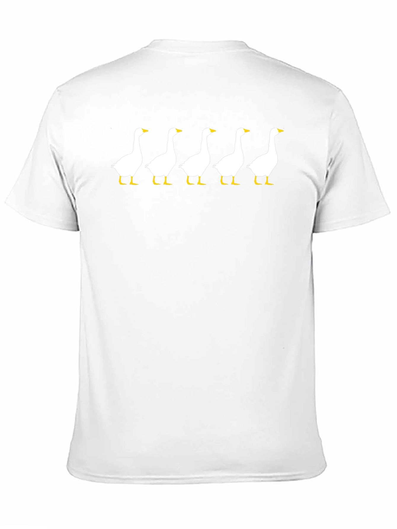 Five Geese Graphic T-Shirt - Black Cotton Tee
