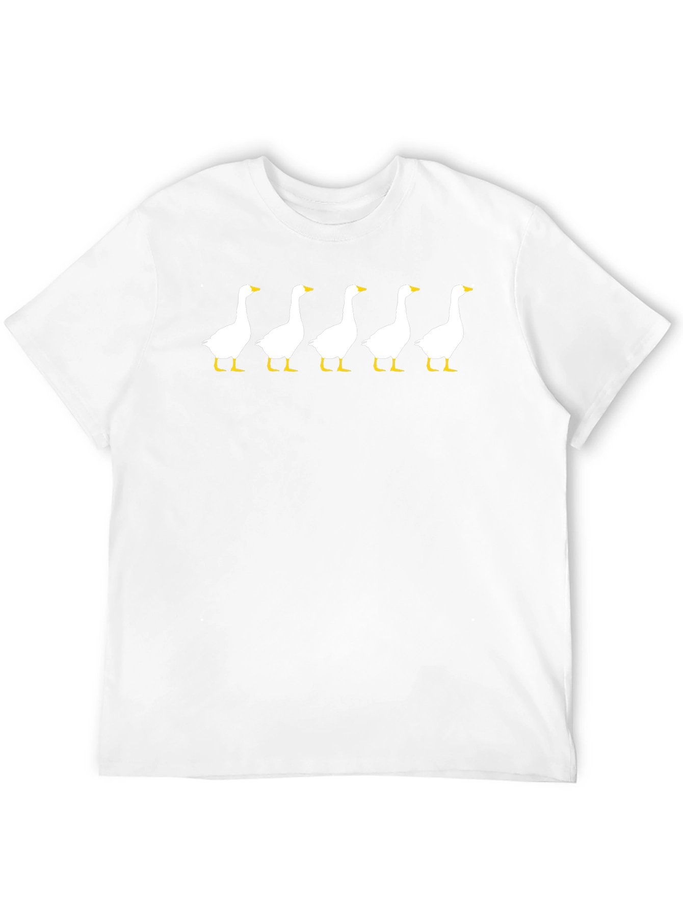 Five Geese Graphic T-Shirt - Black Cotton Tee
