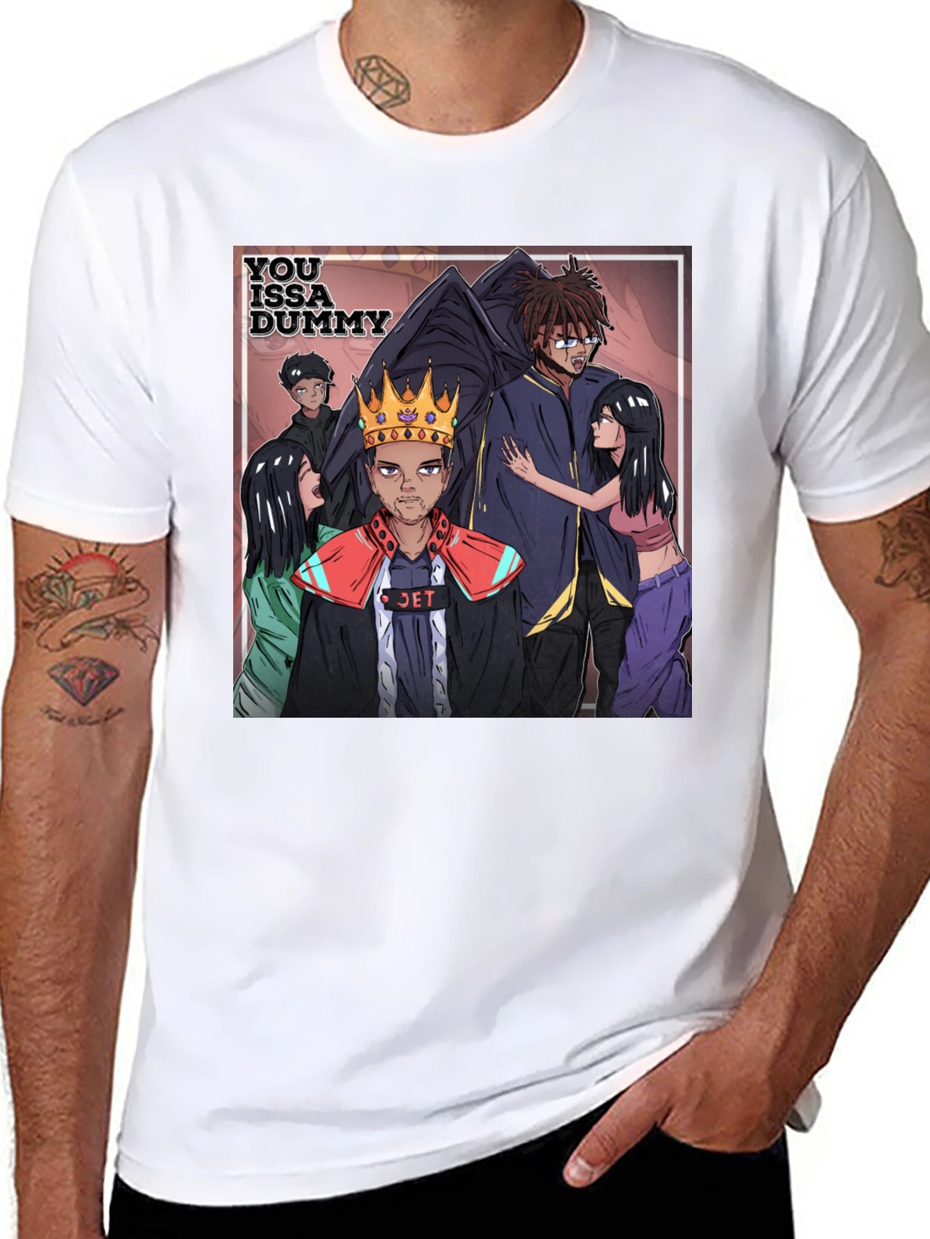 You Issa Dummy Graphic Tee - Black Cotton Blend