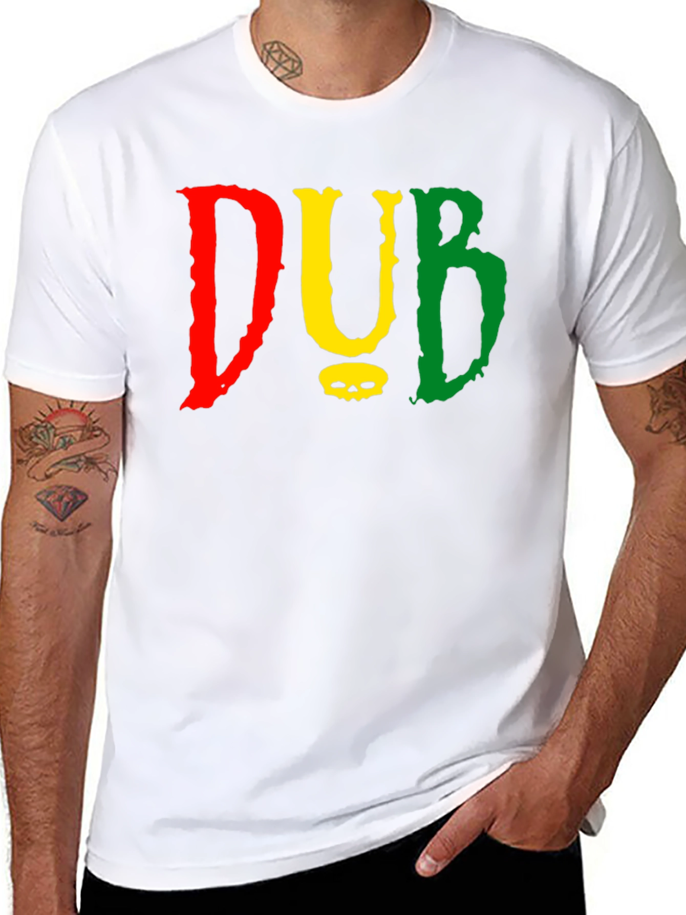Reggae Vibe T-Shirt - DUB Skull Tee