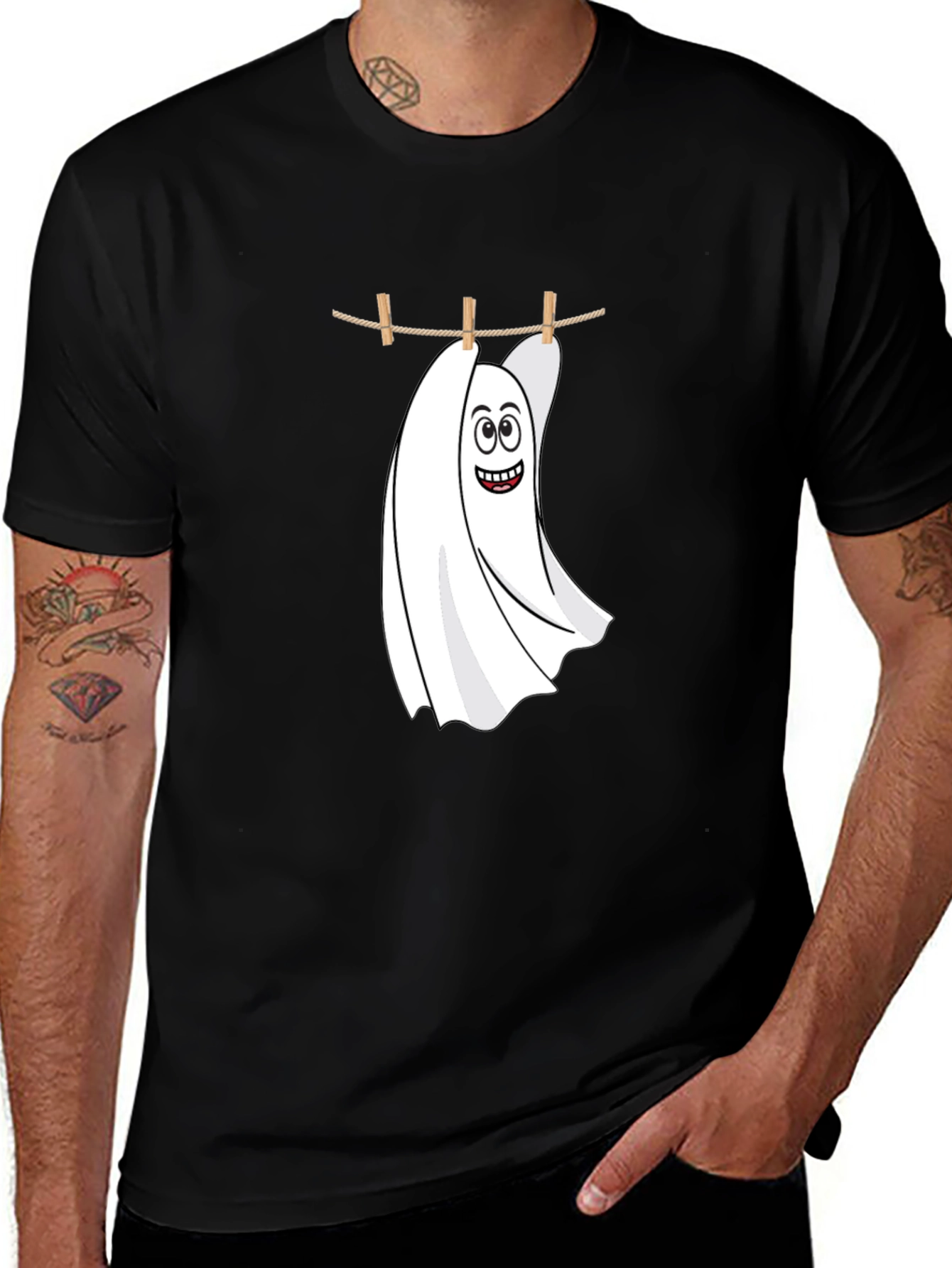 Funny Ghost Laundry T-Shirt - Spooky & Stylish