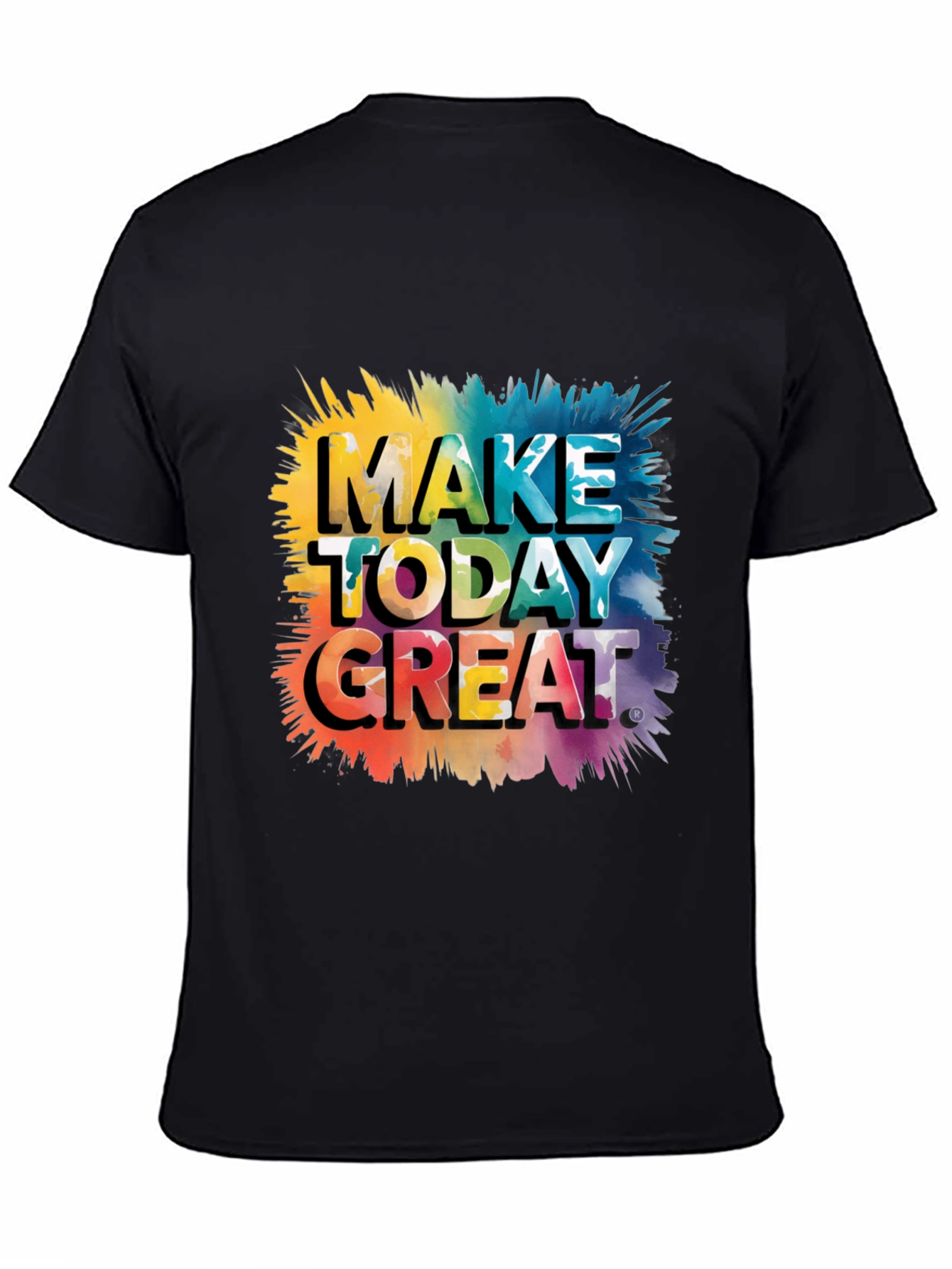 Make Today Great Graphic Tee - Black Cotton Blend