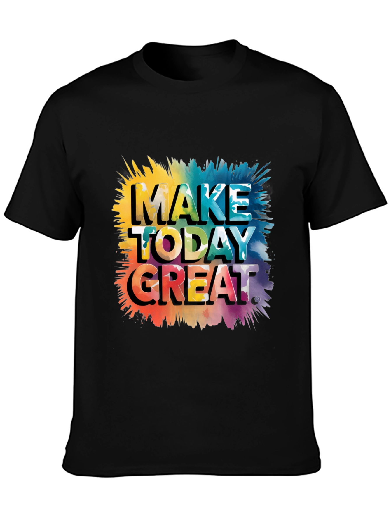 Make Today Great Graphic Tee - Black Cotton Blend