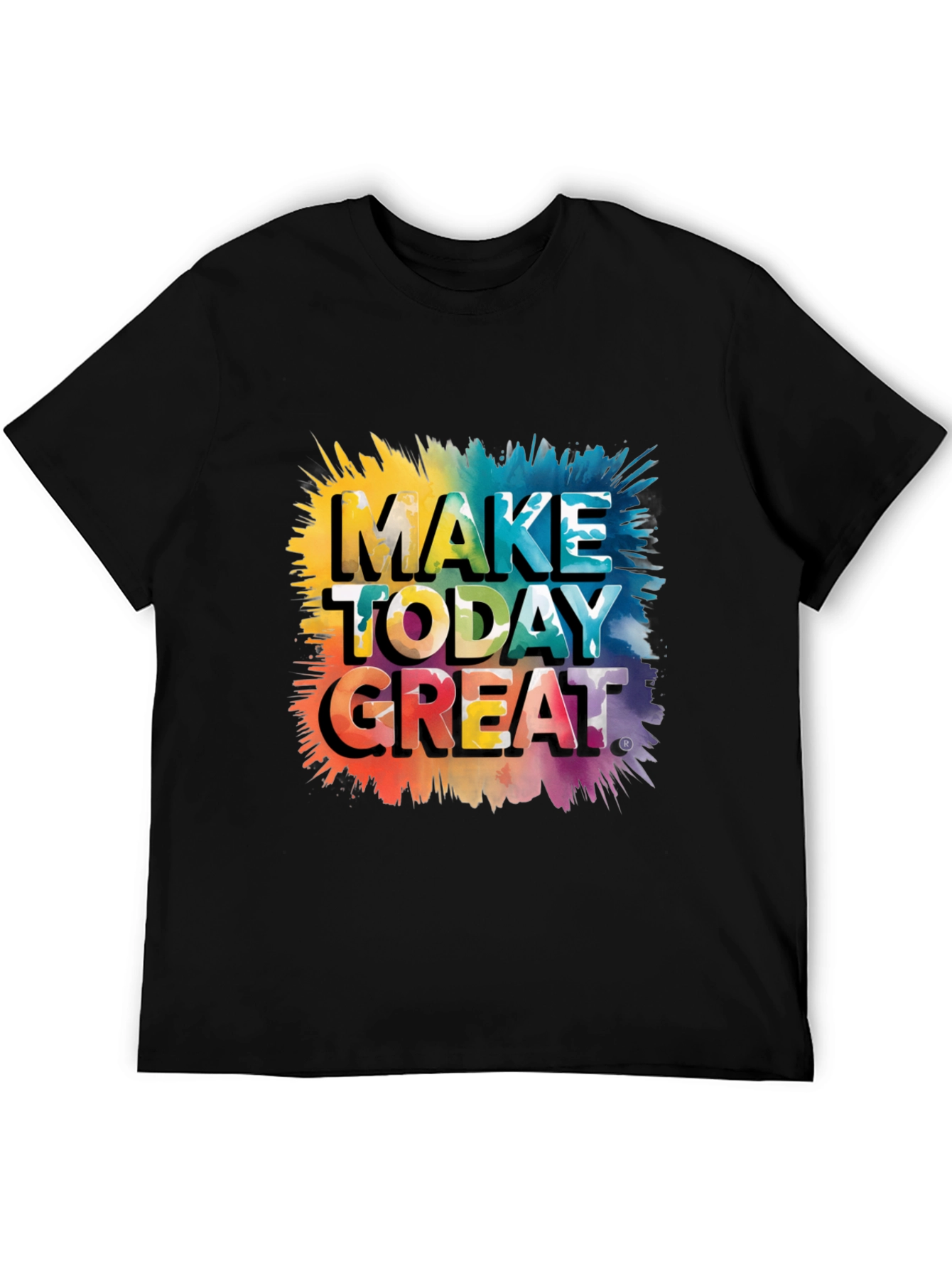 Make Today Great Graphic Tee - Black Cotton Blend