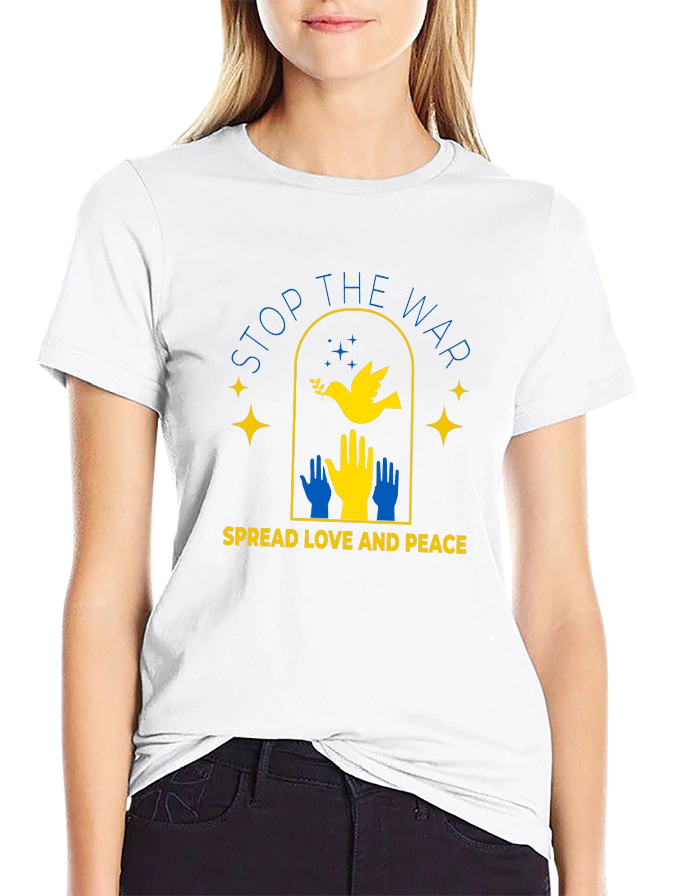 Stop War Ukraine Peace Dove T-Shirt