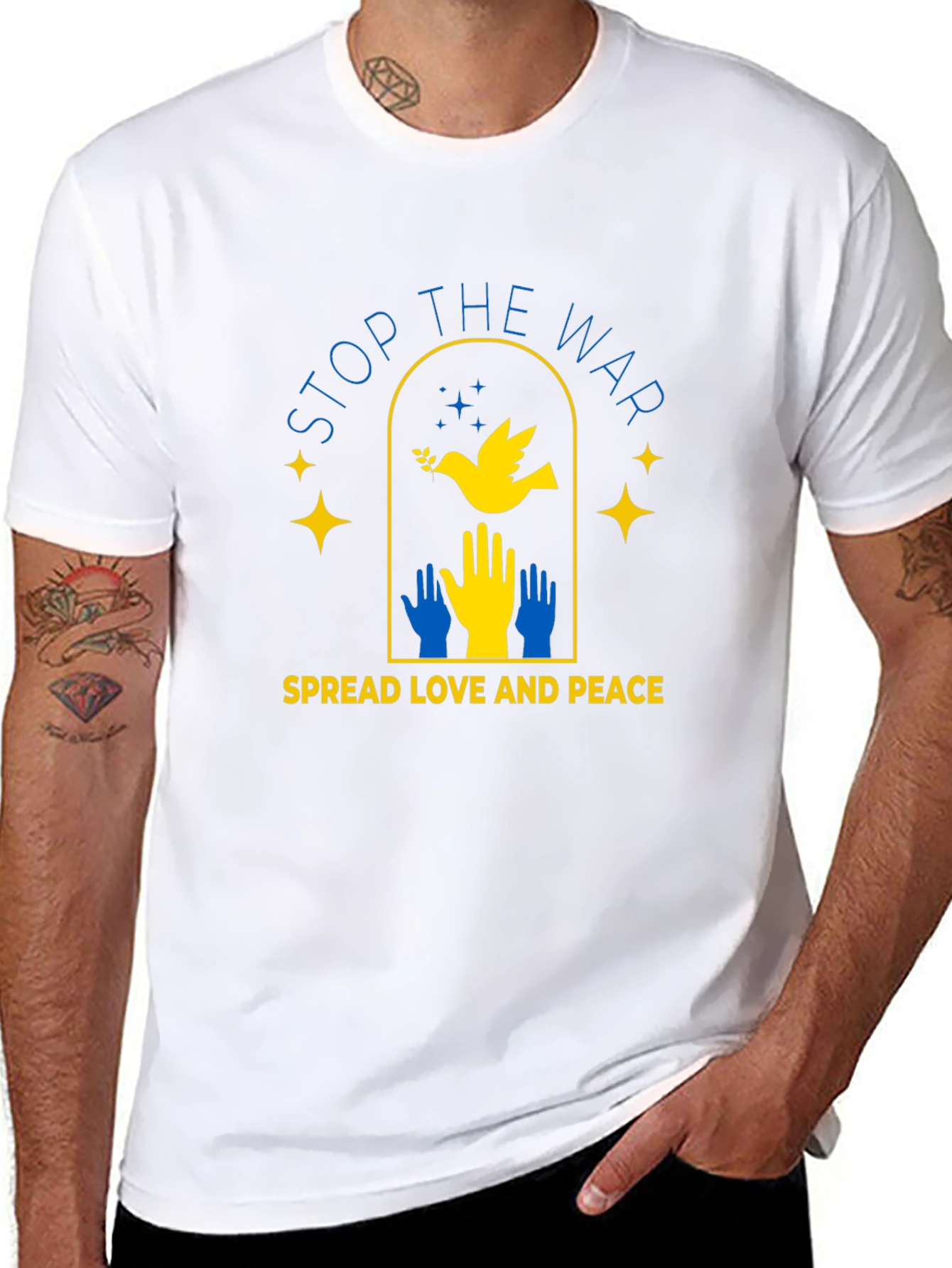 Stop War Ukraine Peace Dove T-Shirt