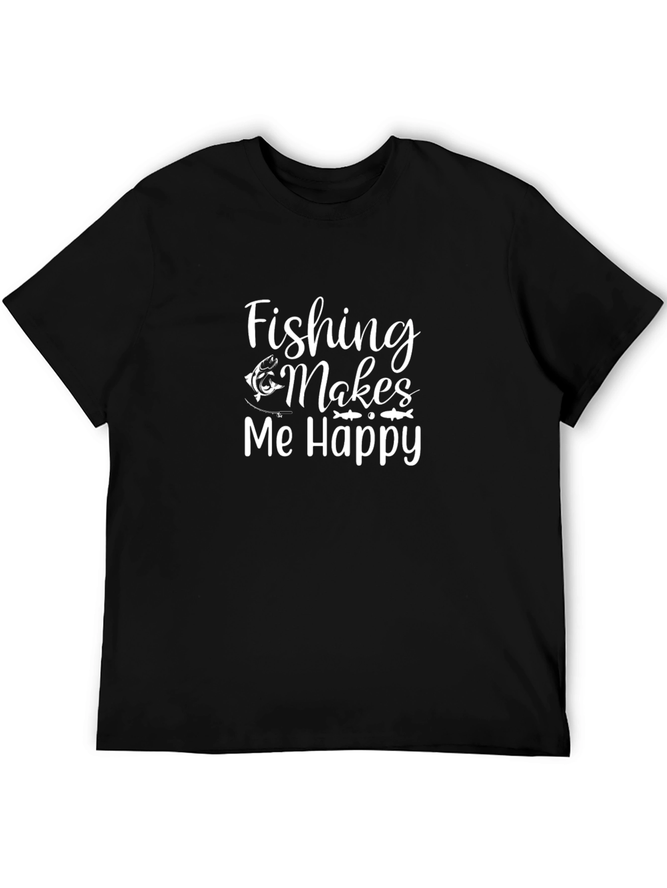 Fishing Makes Me Happy Graphic Tee