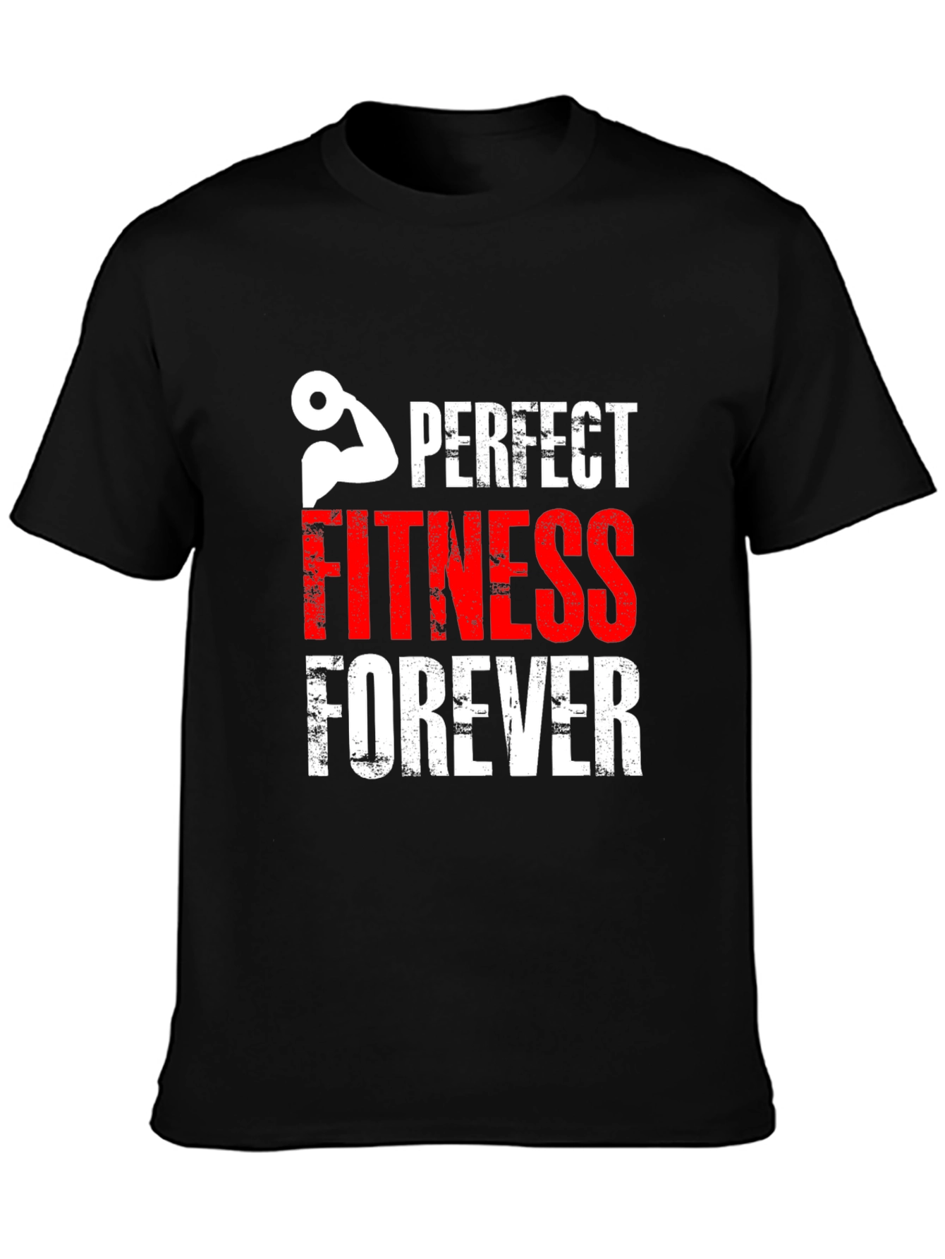 Perfect Fitness Forever Black Graphic Tee