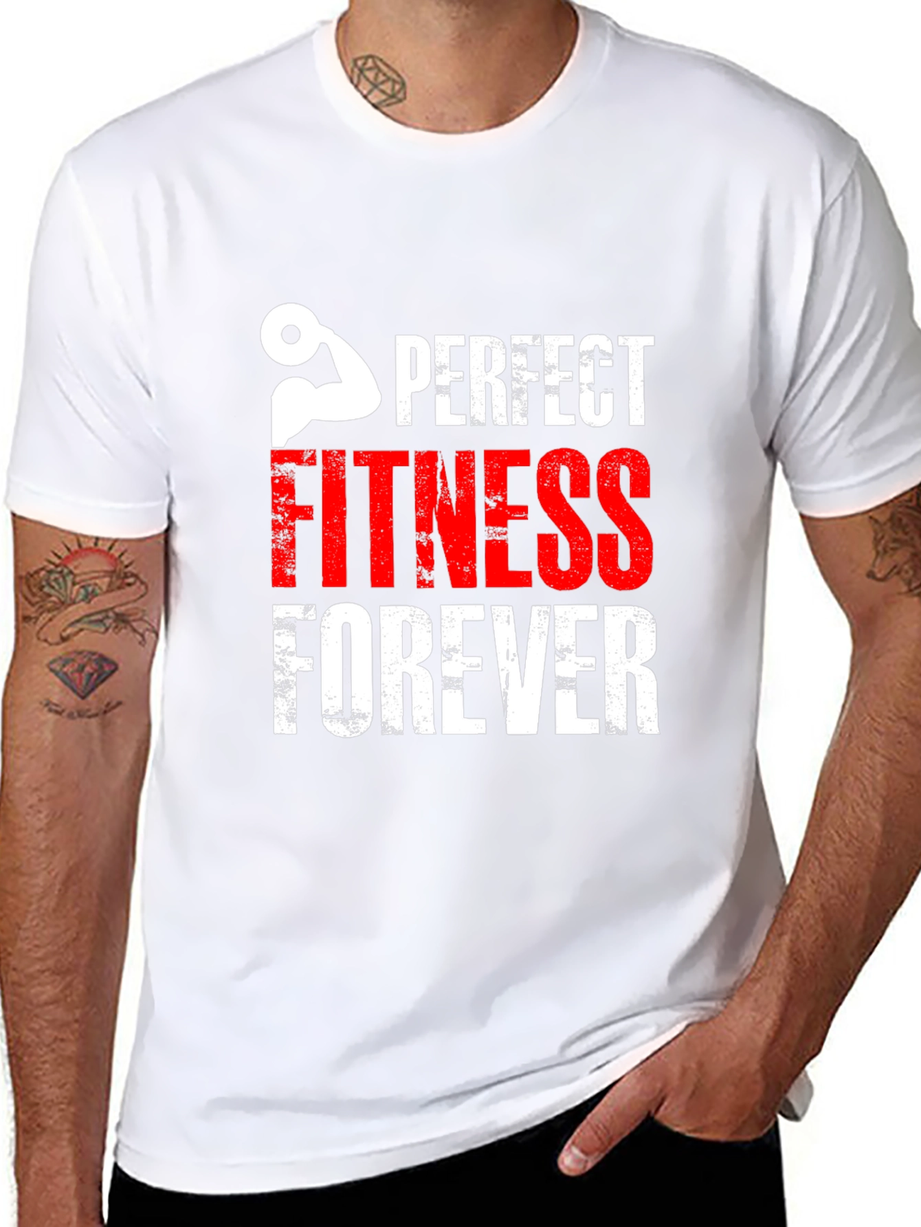 Perfect Fitness Forever Black Graphic Tee