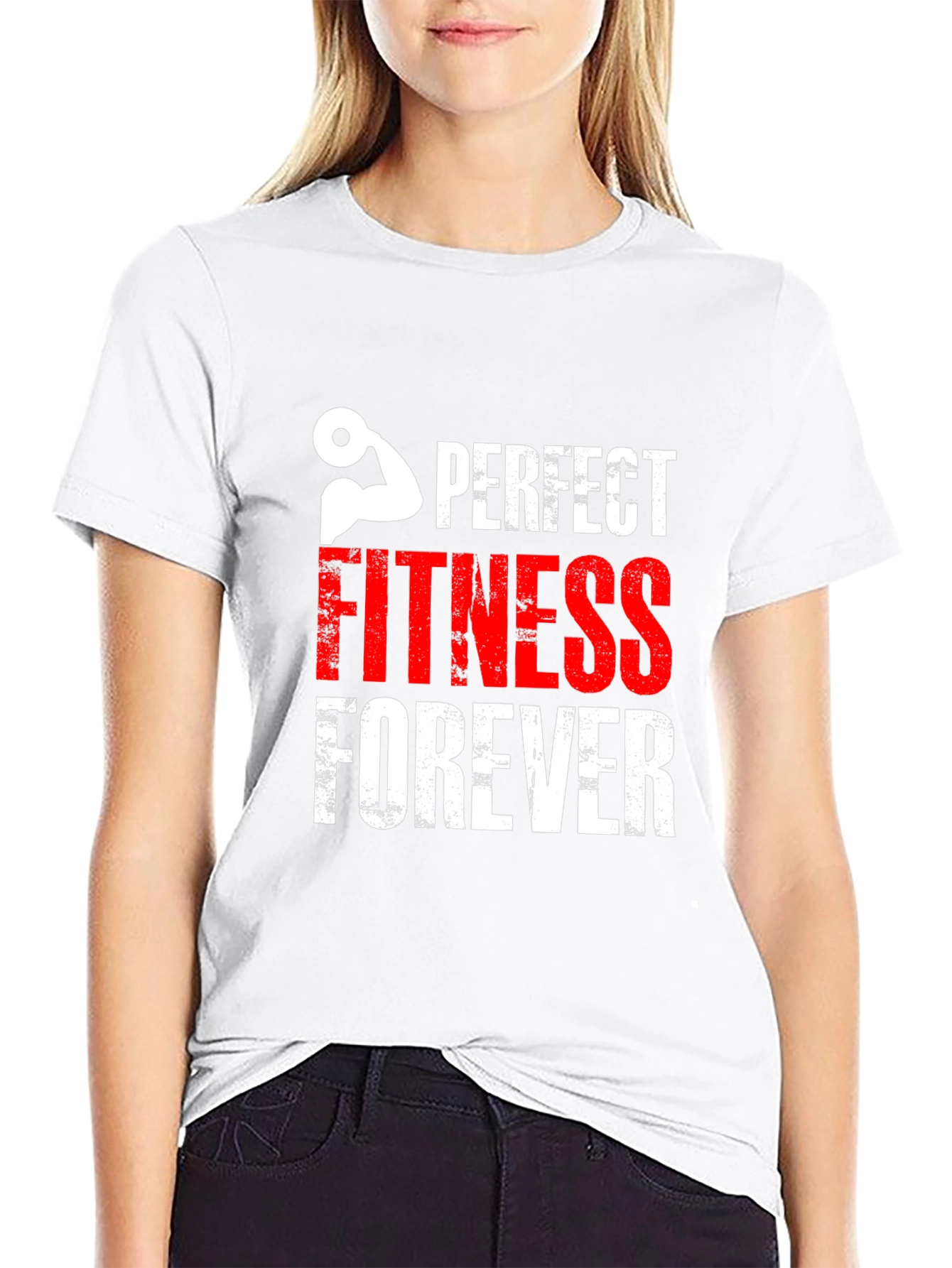 Perfect Fitness Forever Black Graphic Tee