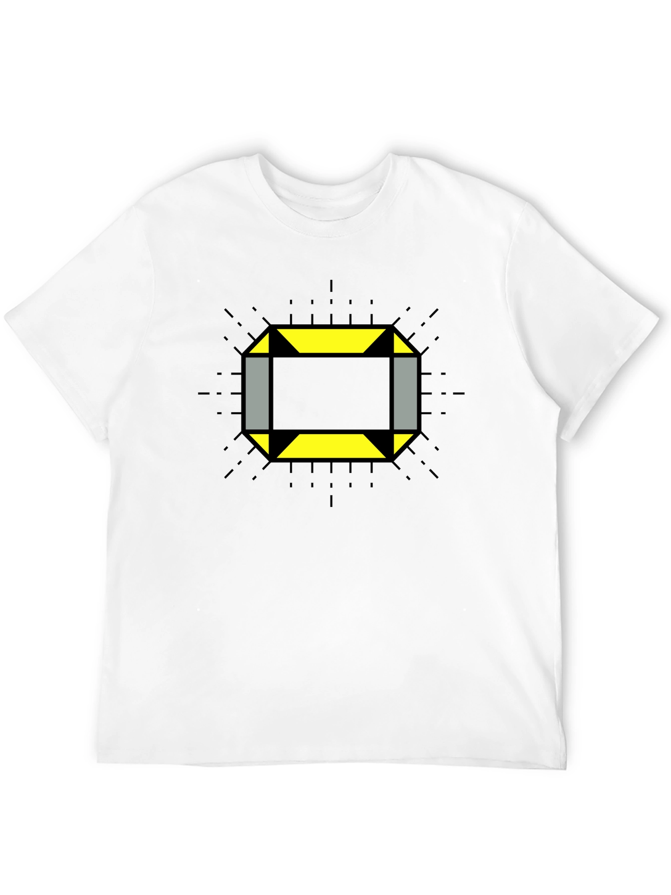 Geometric Square Graphic Tee - Modern Style