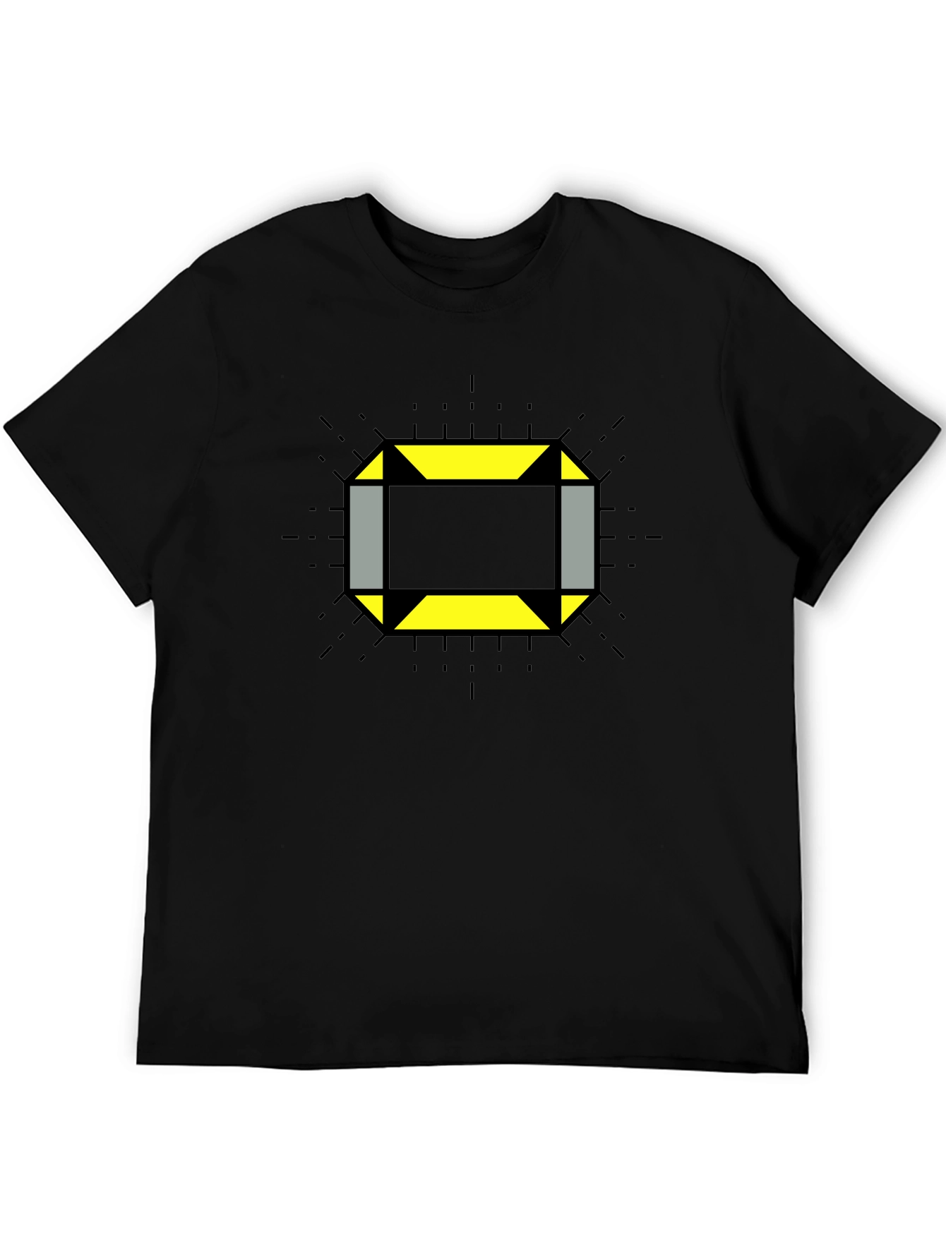 Geometric Square Graphic Tee - Modern Style
