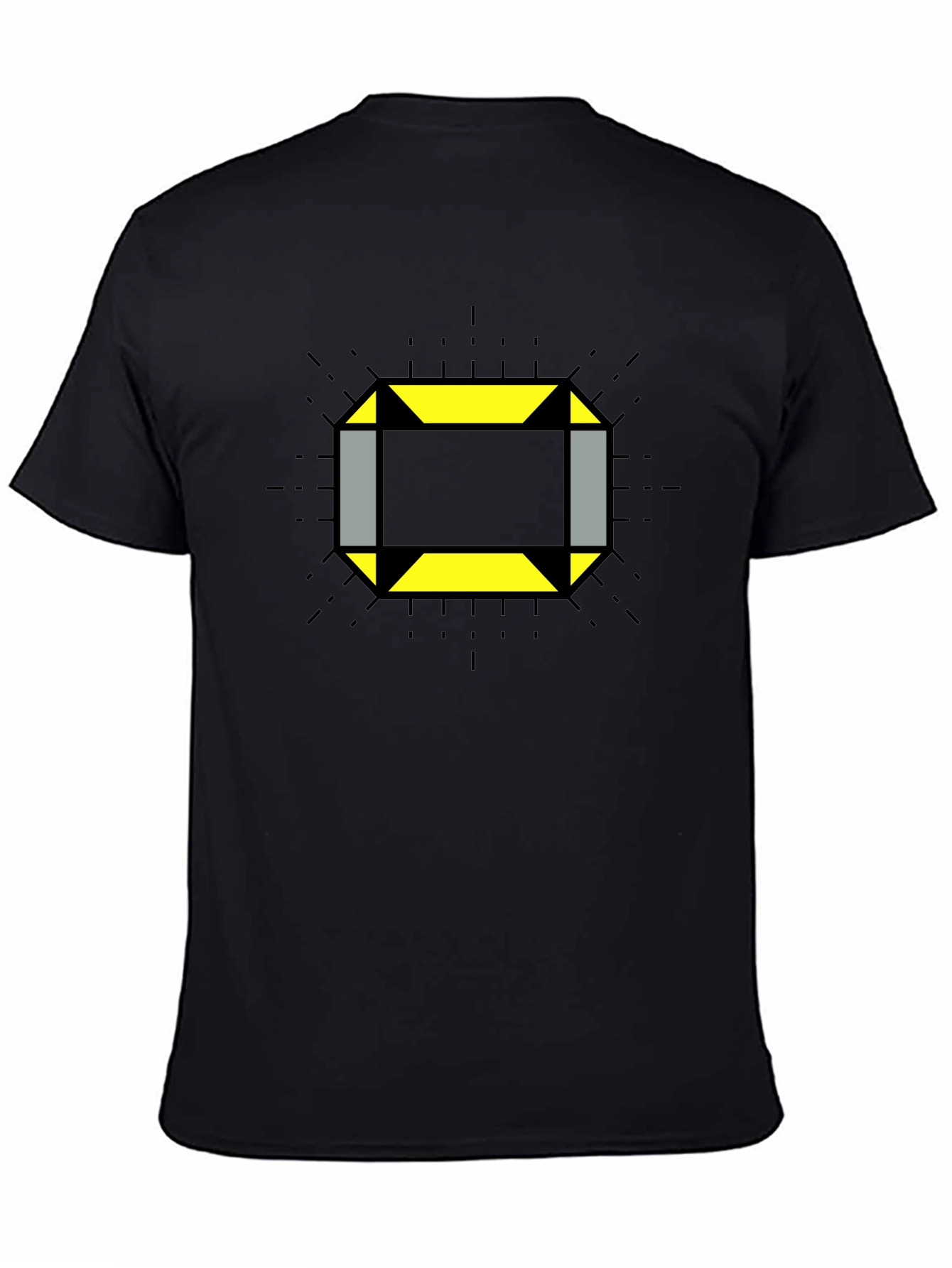 Geometric Square Graphic Tee - Modern Style