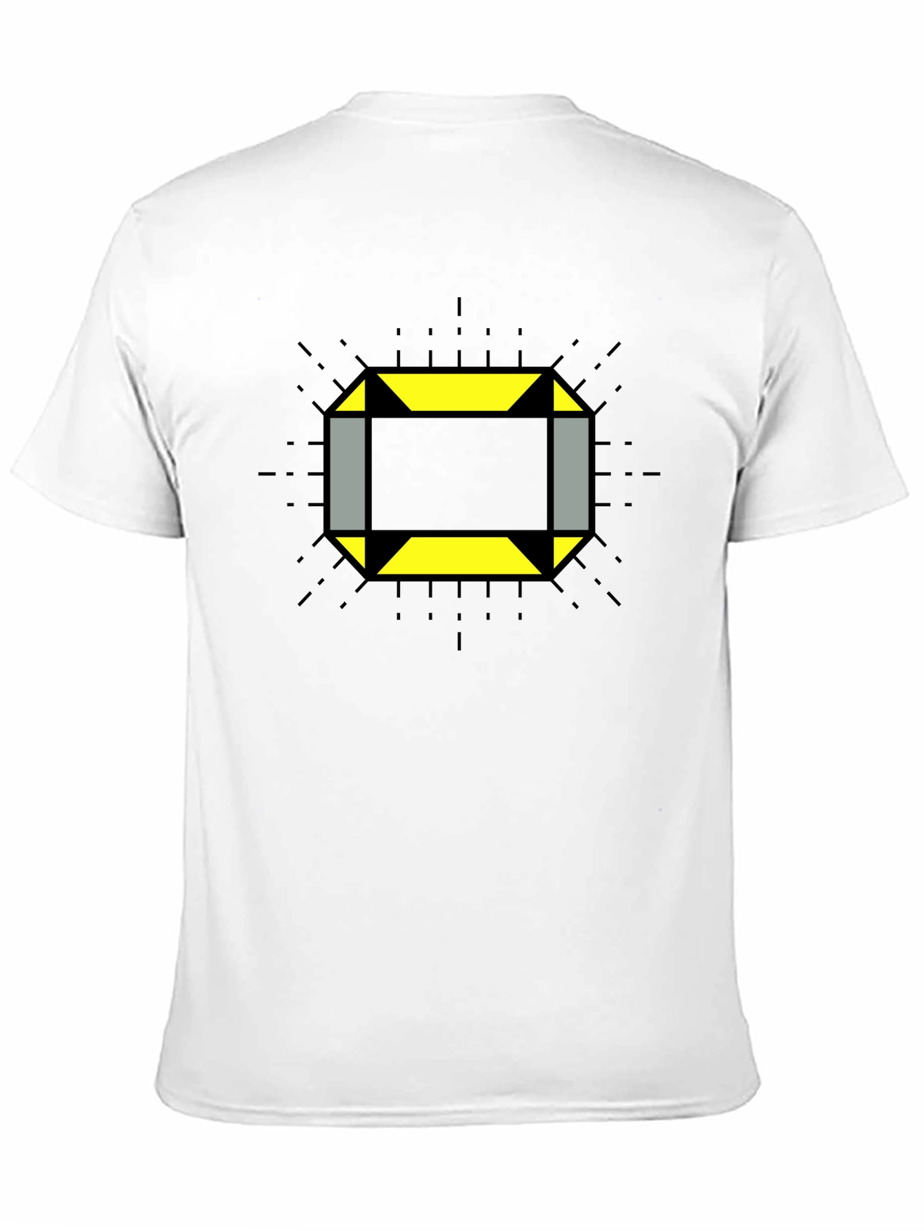Geometric Square Graphic Tee - Modern Style