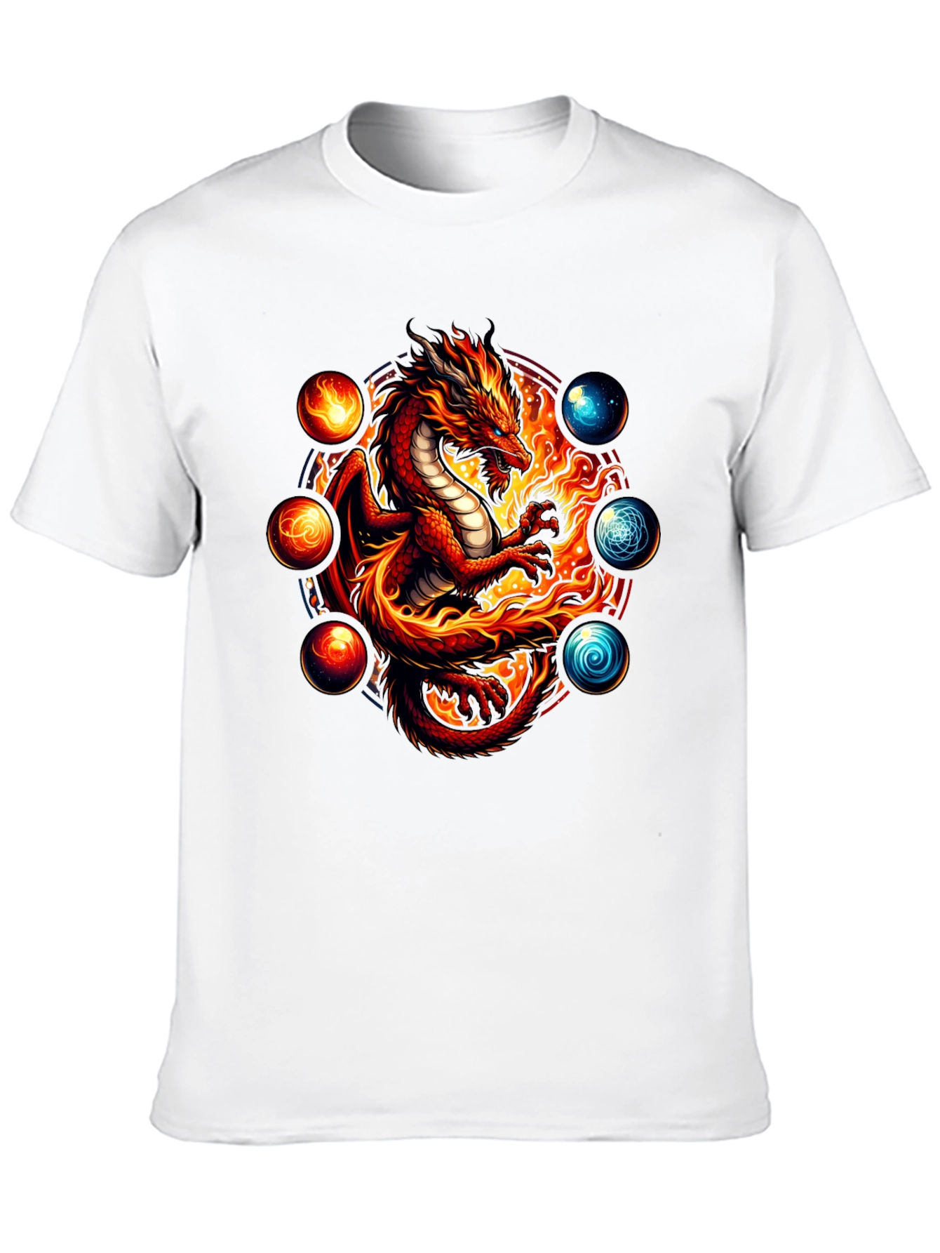 Dragon Sphere Graphic Tee - Bold Black T-Shirt